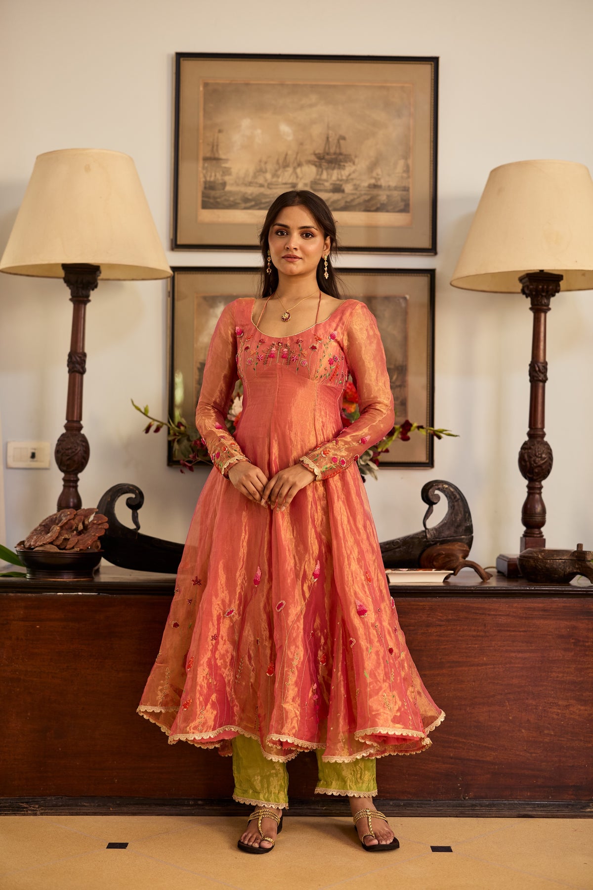 Isha Silk TIssue Kurta Set