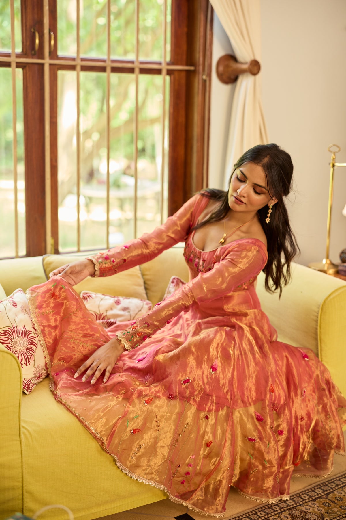 Isha Silk TIssue Kurta Set