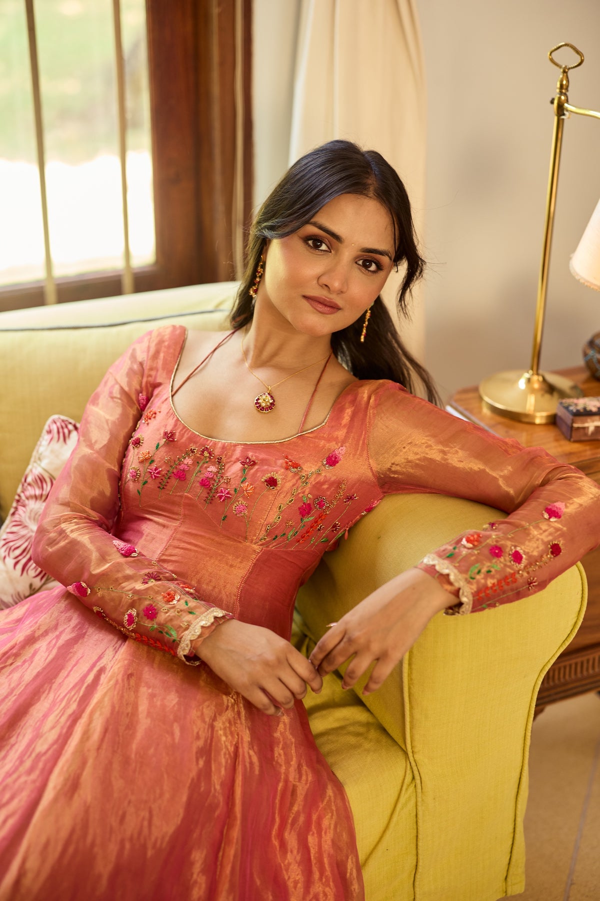 Isha Silk TIssue Kurta Set