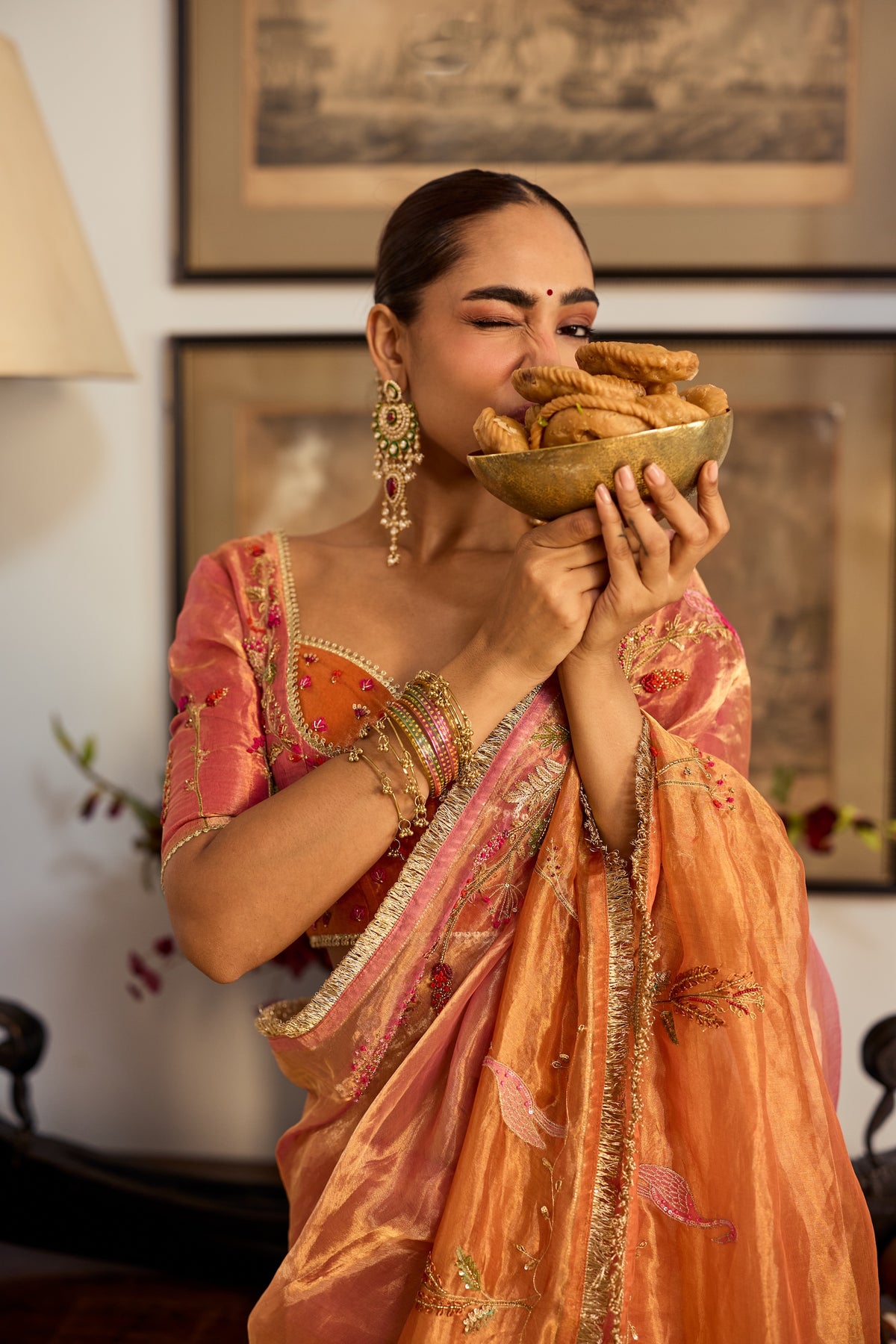 Suman Silk Tissue Sari