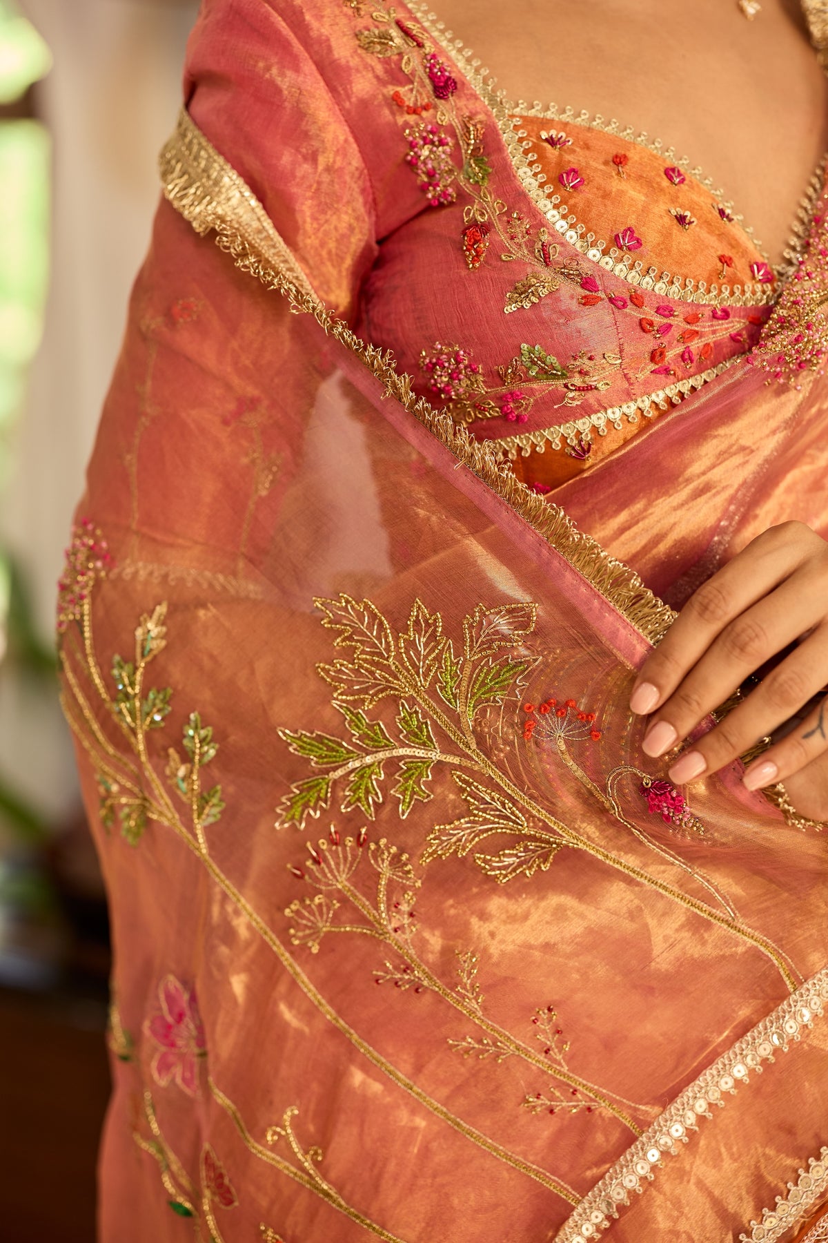 Suman Silk Tissue Sari