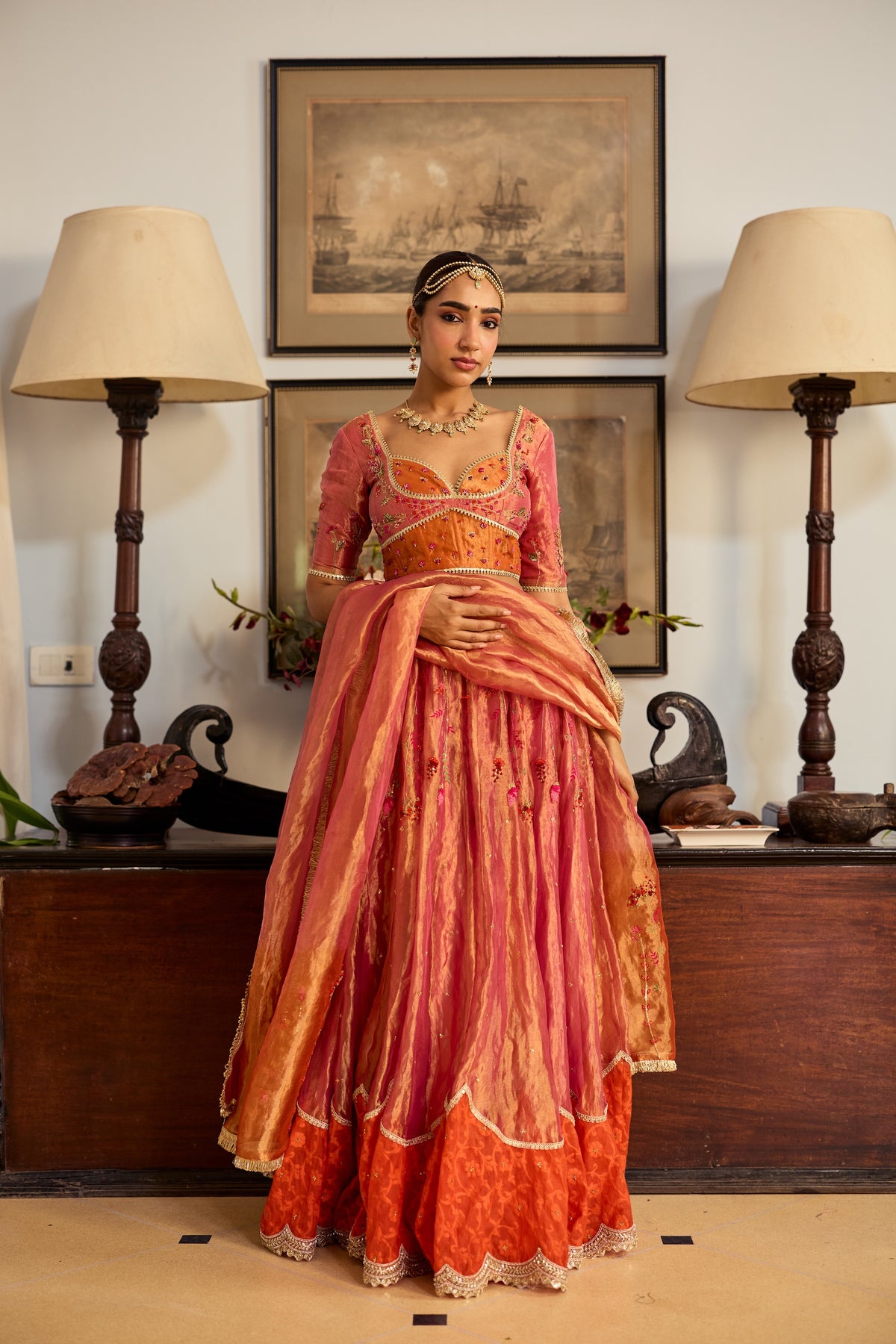 Varahi Silk Tissue Lehenga Set