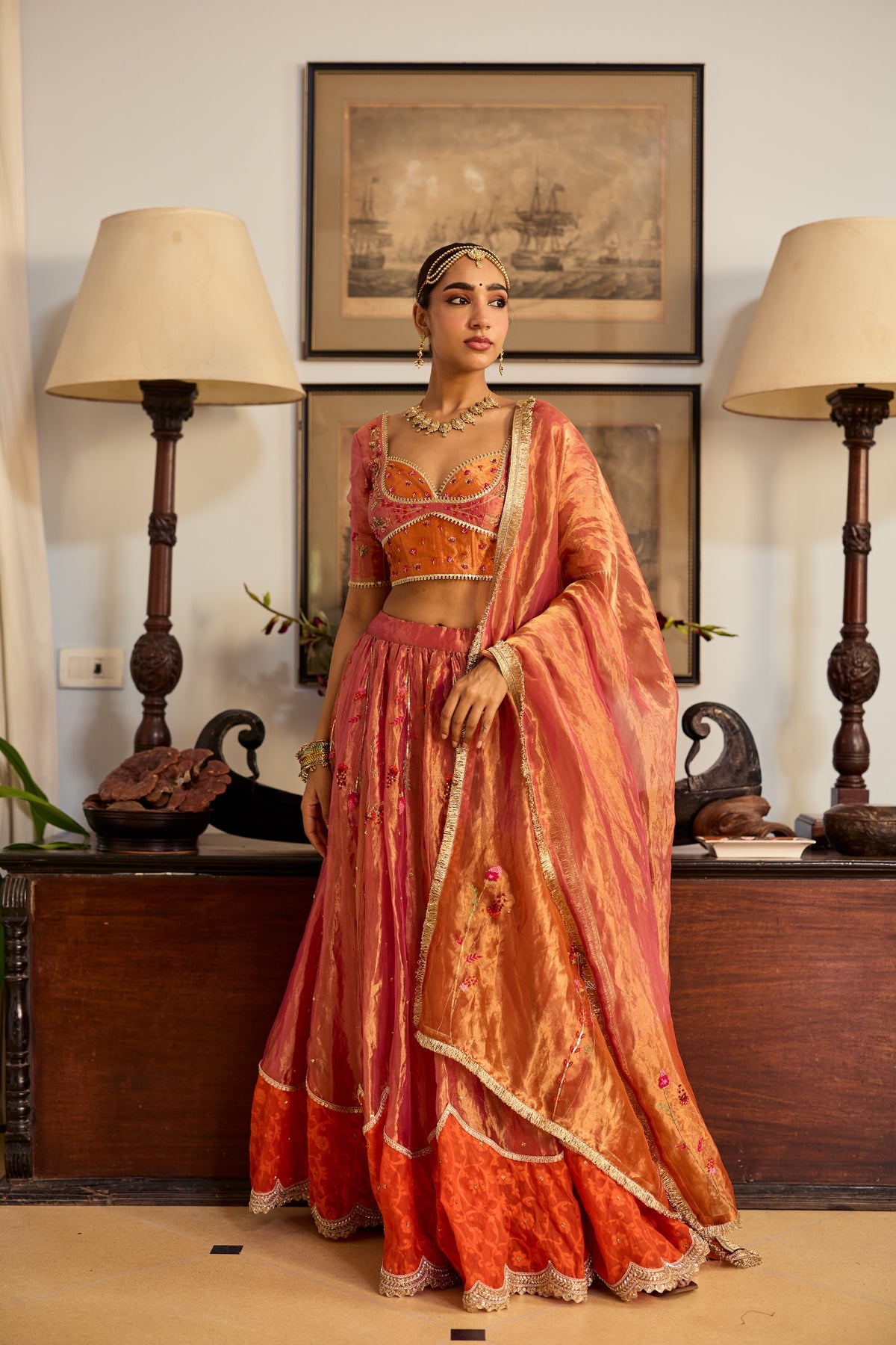 Varahi Silk Tissue Lehenga Set