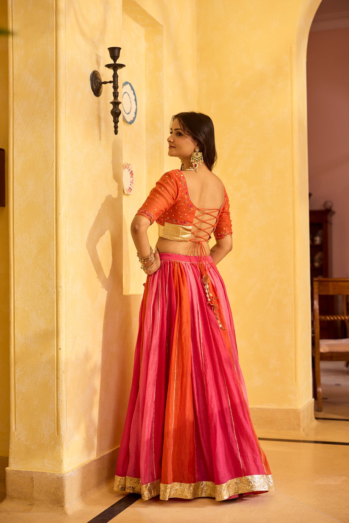 Mehr Chanderi Lehenga Set