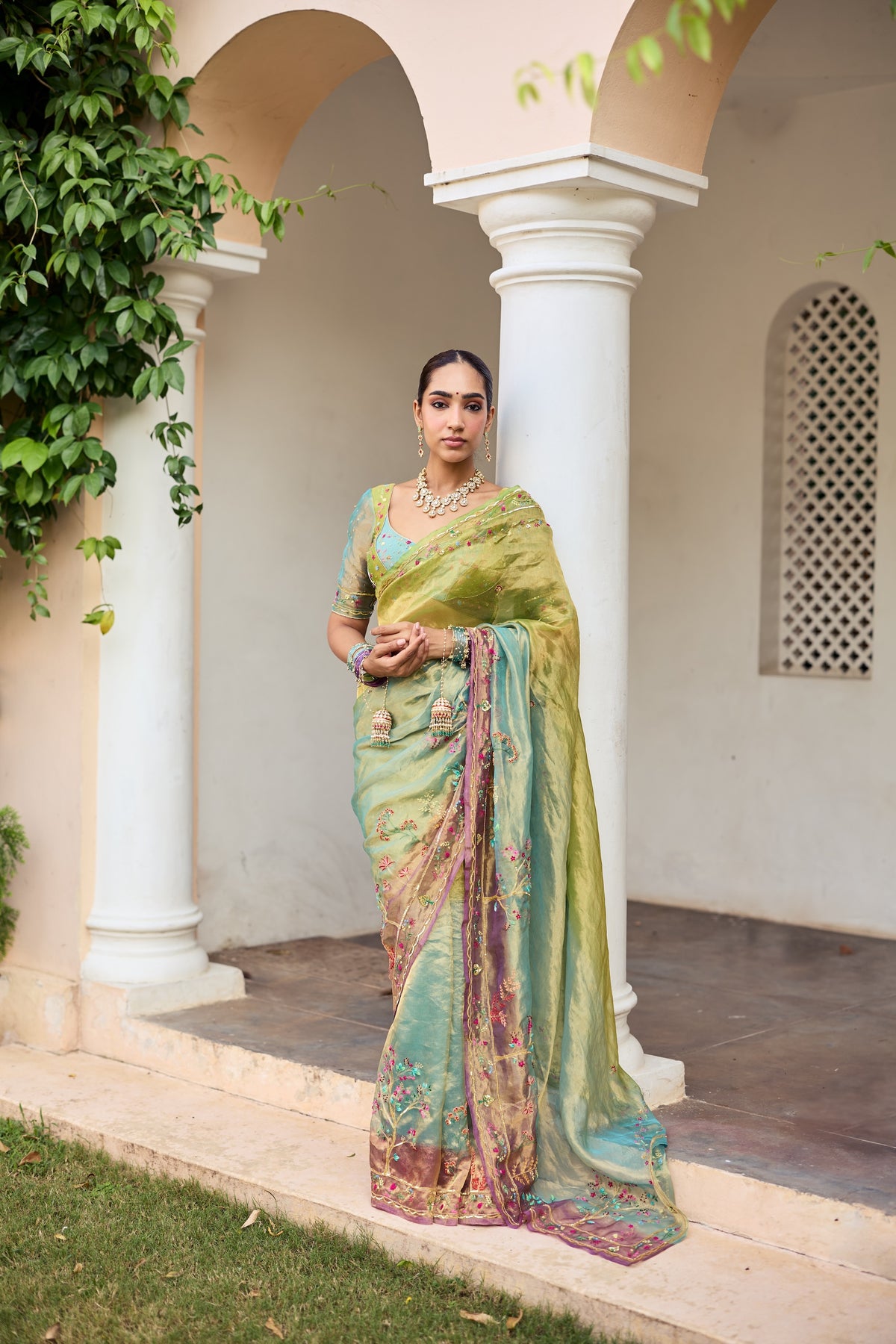 Saanjh Silk Tissue Sari