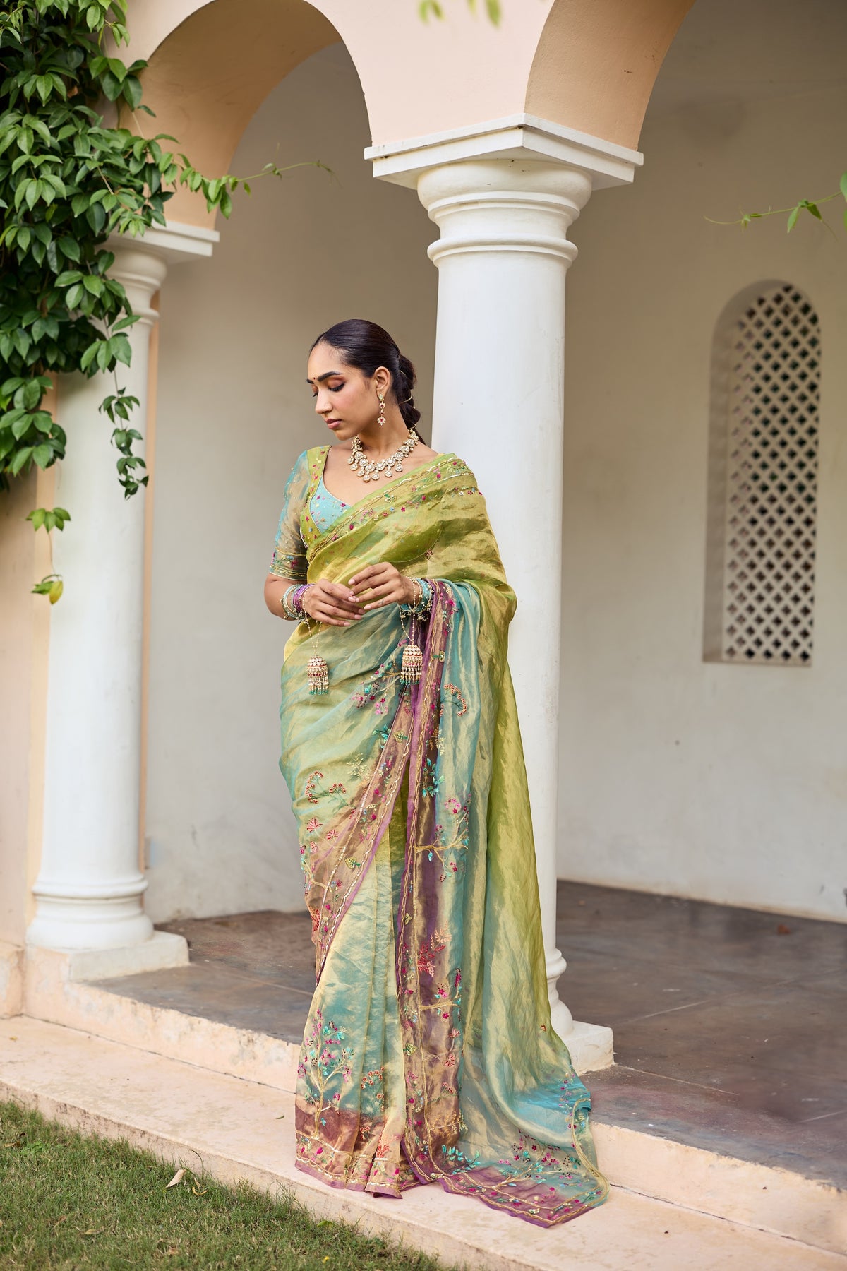 Saanjh Silk Tissue Sari