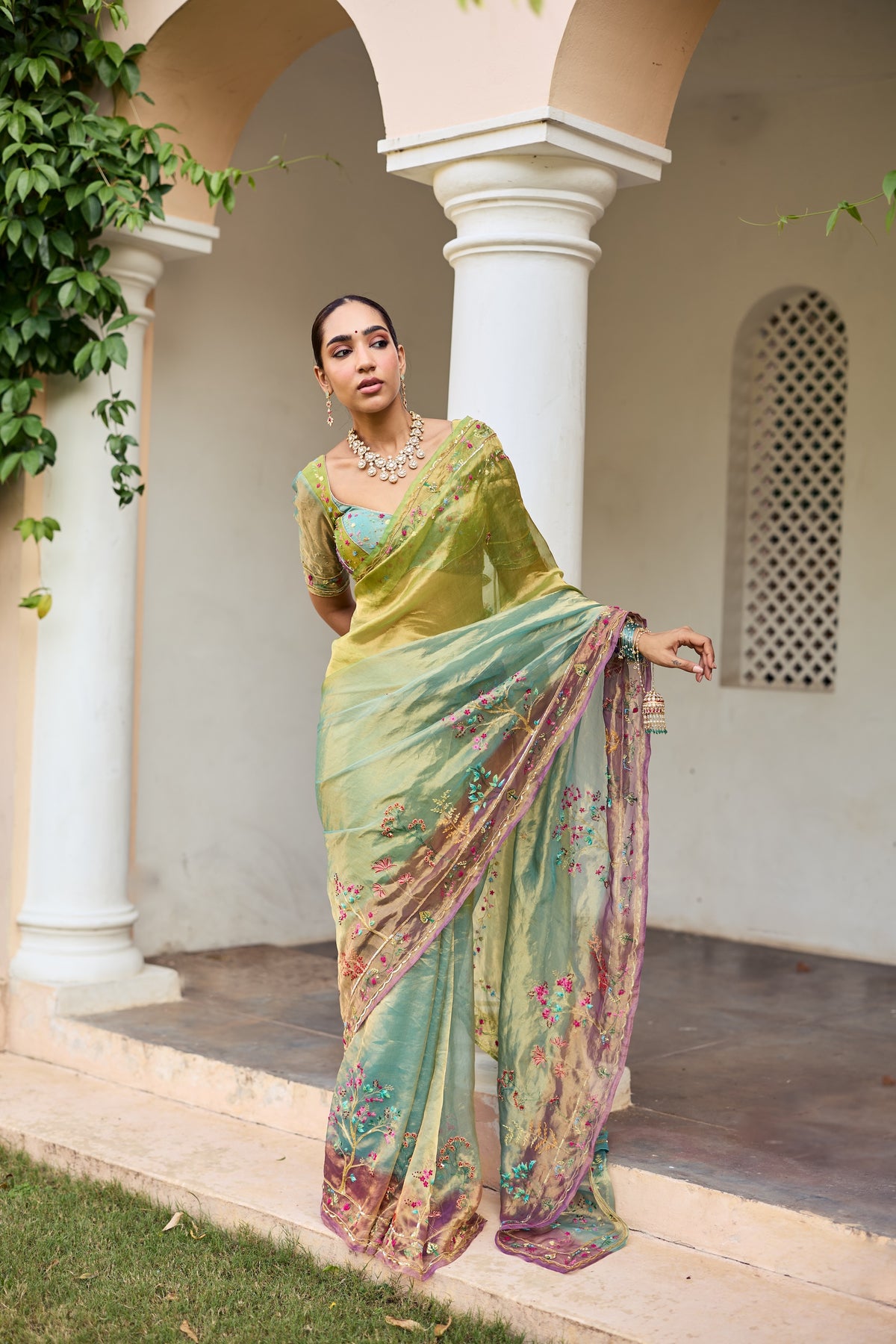 Saanjh Silk Tissue Sari