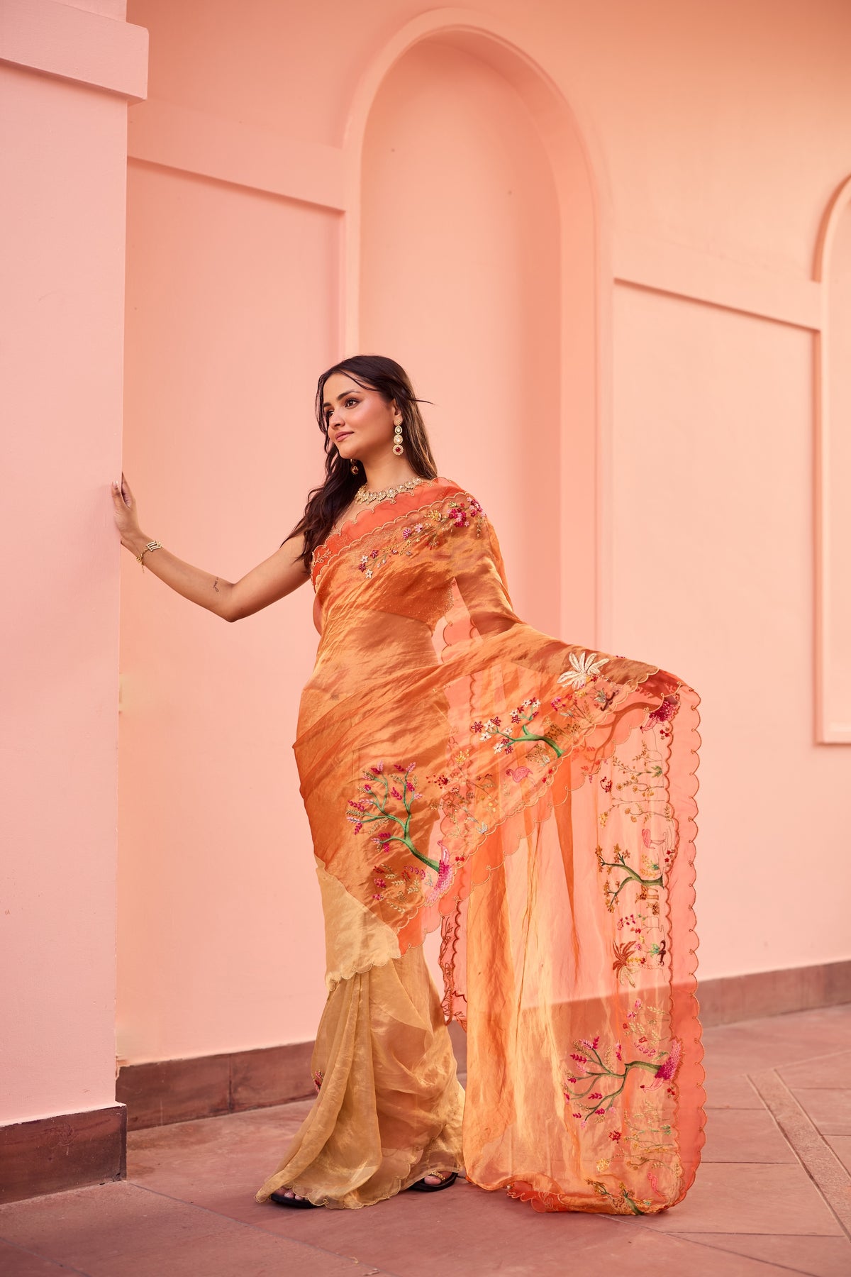 Dhara Slk Tissue Sari