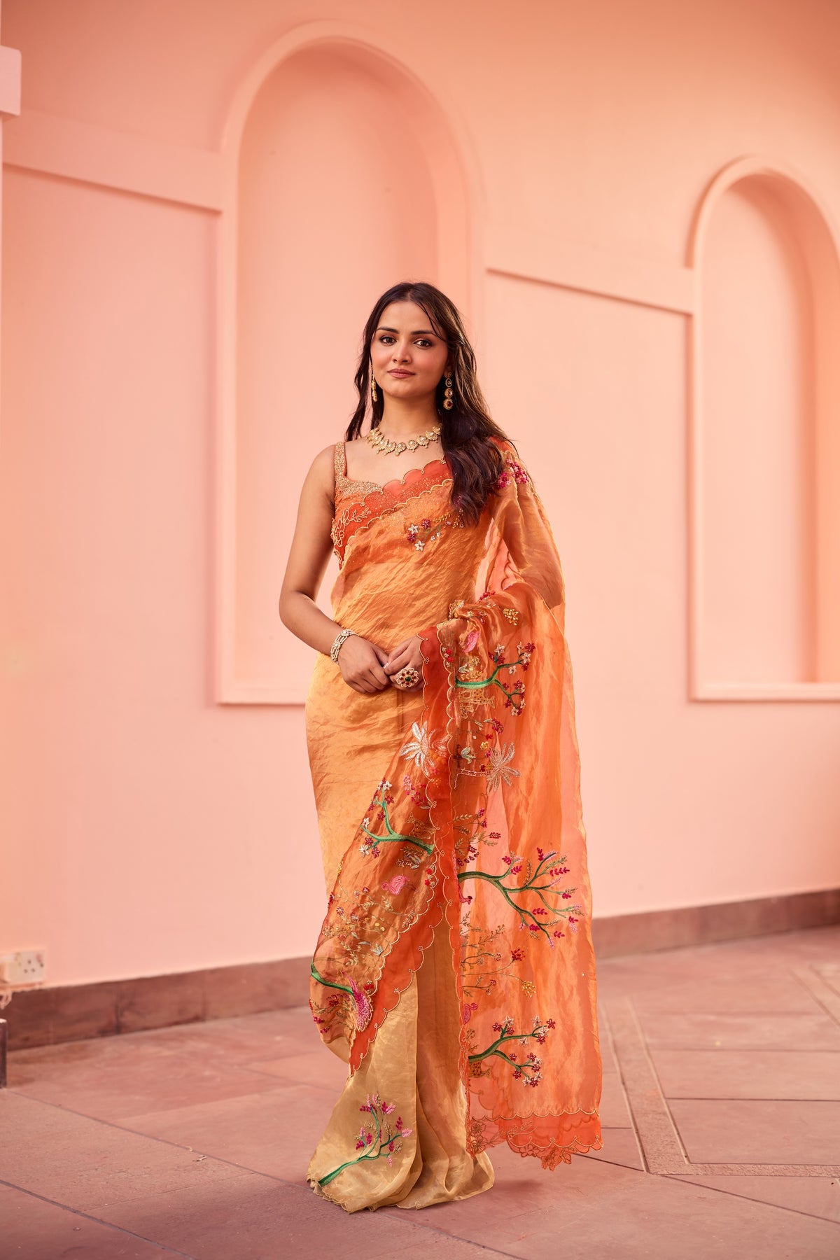 Dhara Slk Tissue Sari