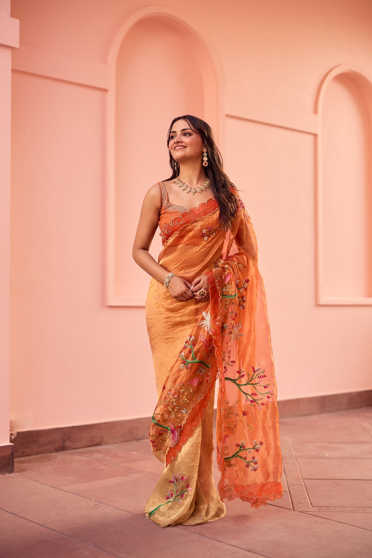 Dhara Slk Tissue Sari