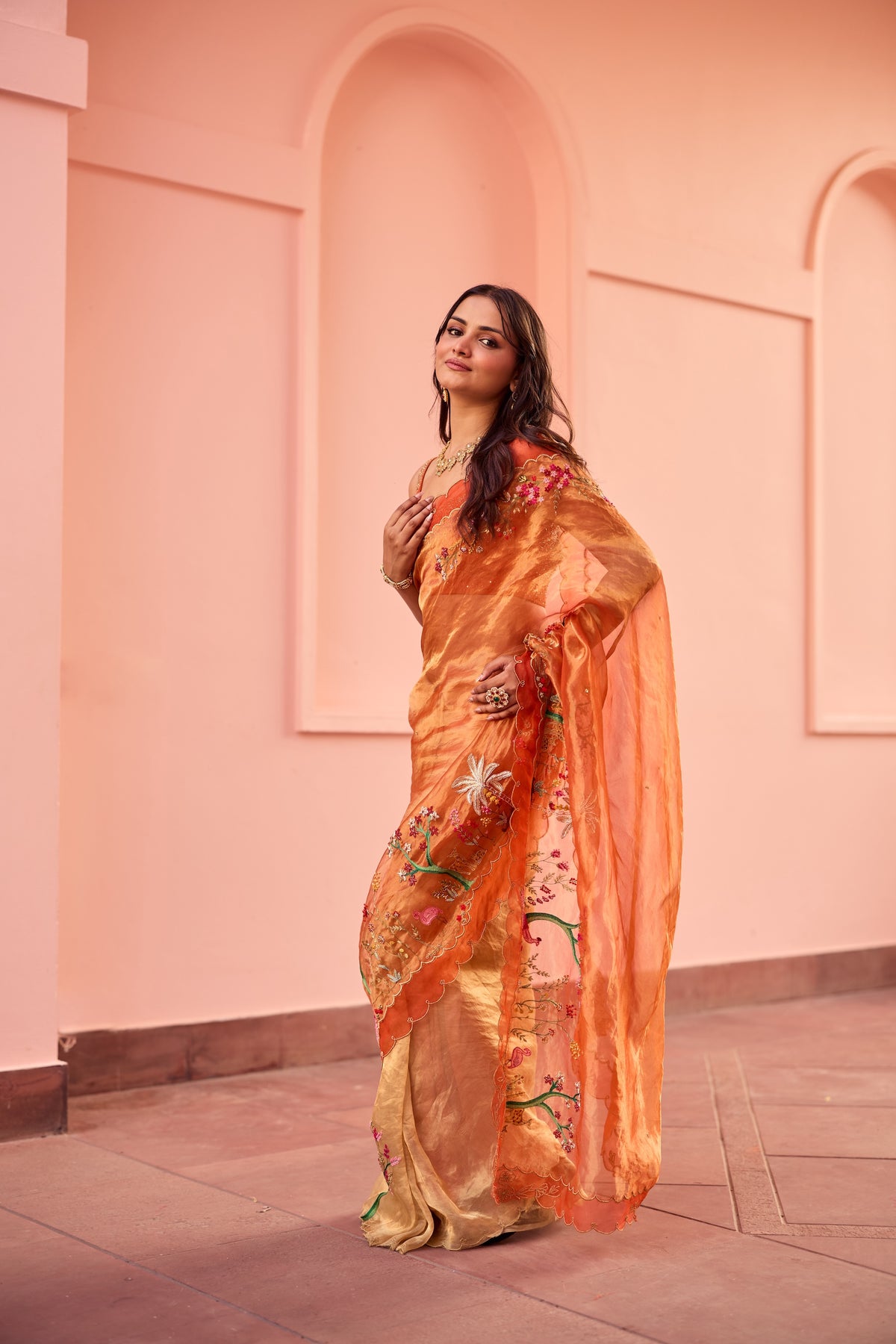 Dhara Slk Tissue Sari