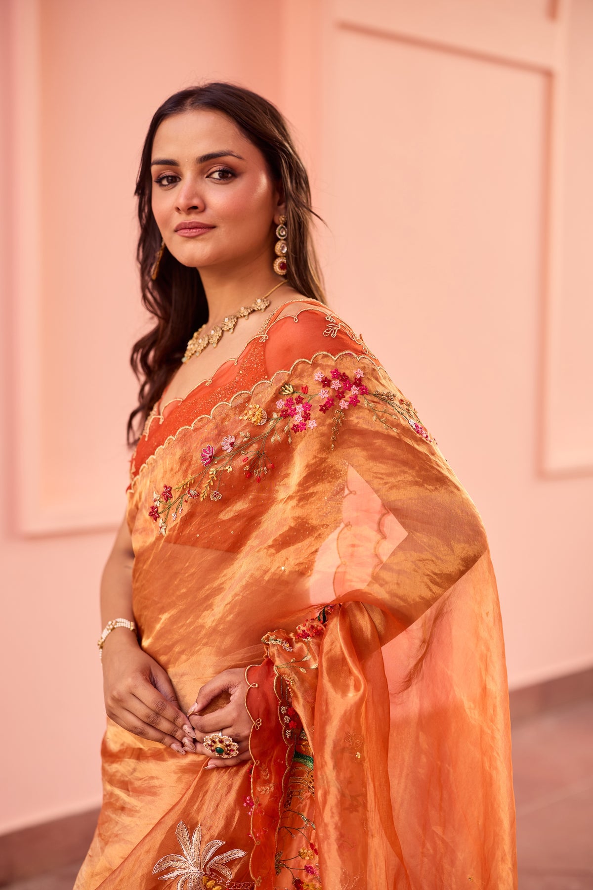 Dhara Slk Tissue Sari