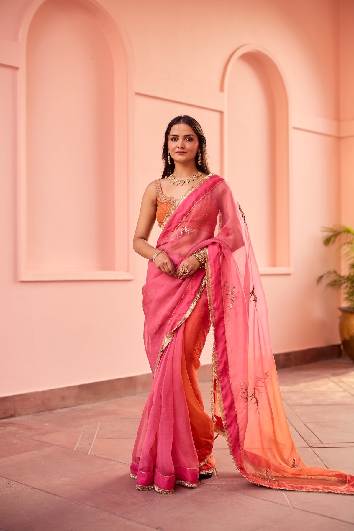 Shaleen Silk Organza Sari