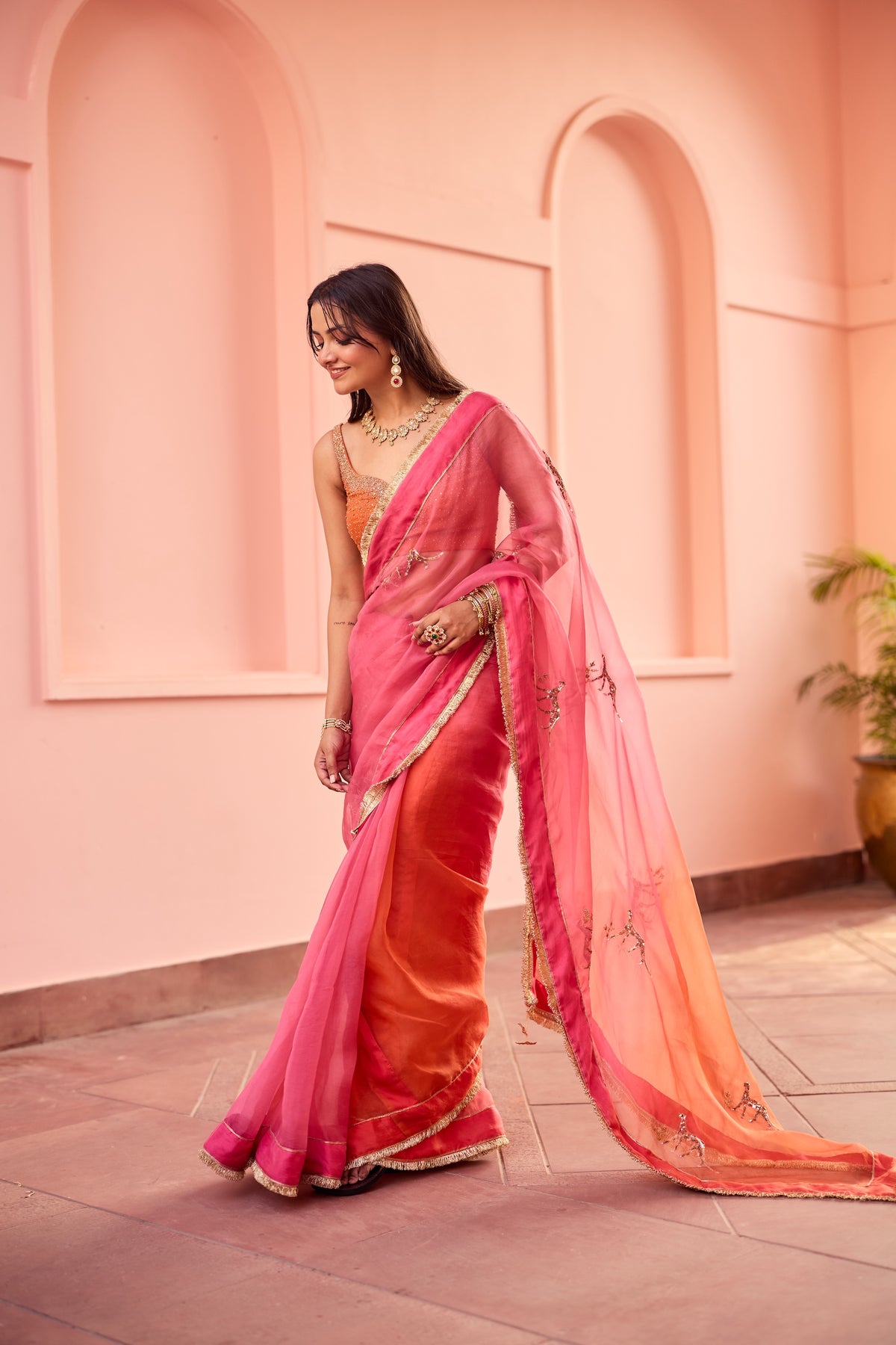 Shaleen Silk Organza Sari