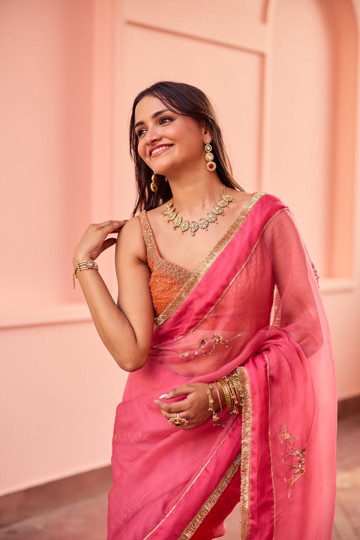 Shaleen Silk Organza Sari