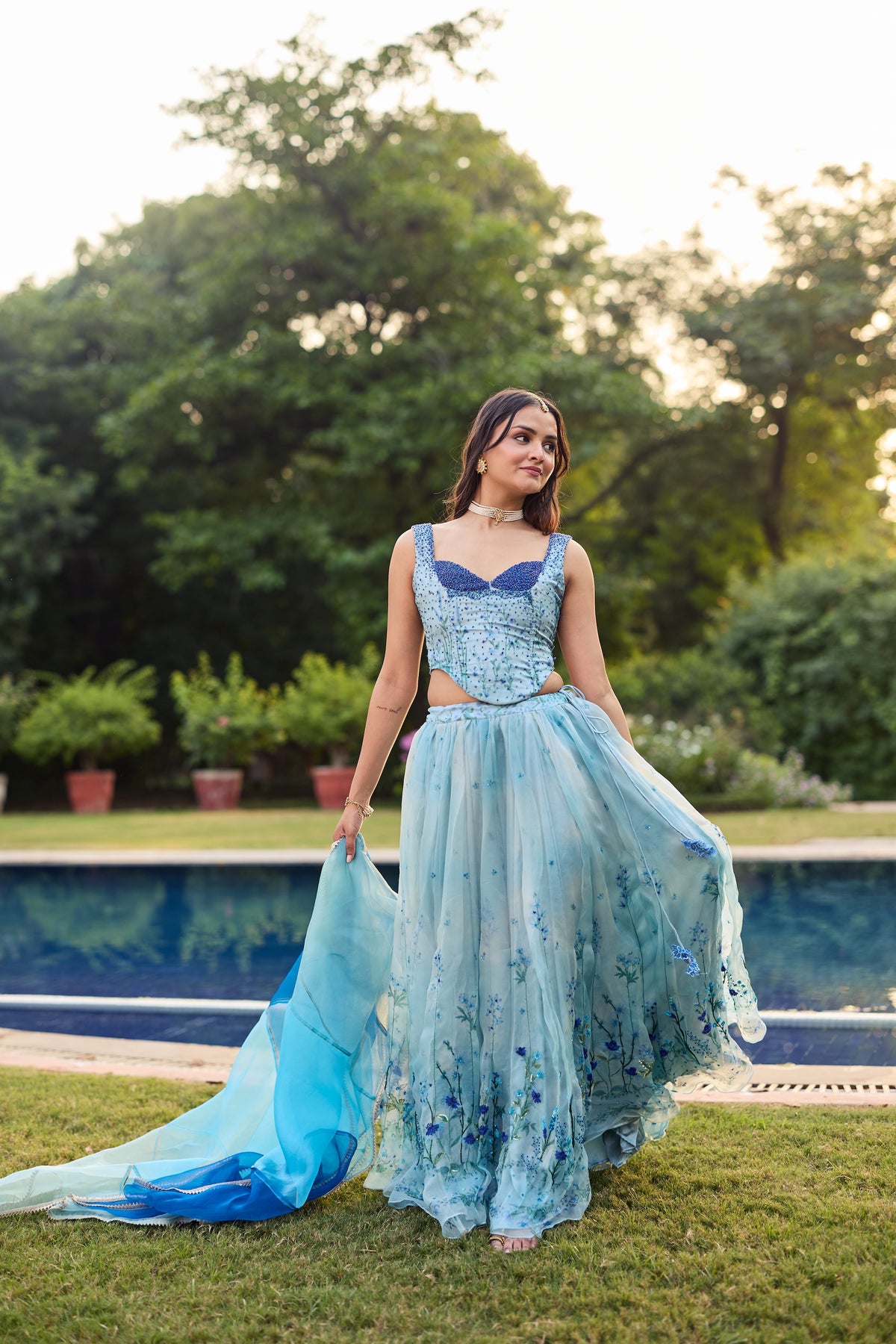 Vasant Silk Organza Lehenga Set
