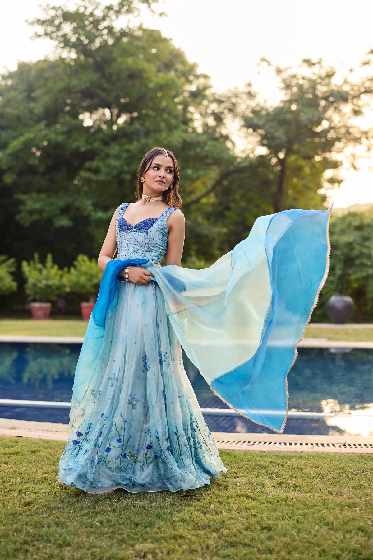 Vasant Silk Organza Lehenga Set