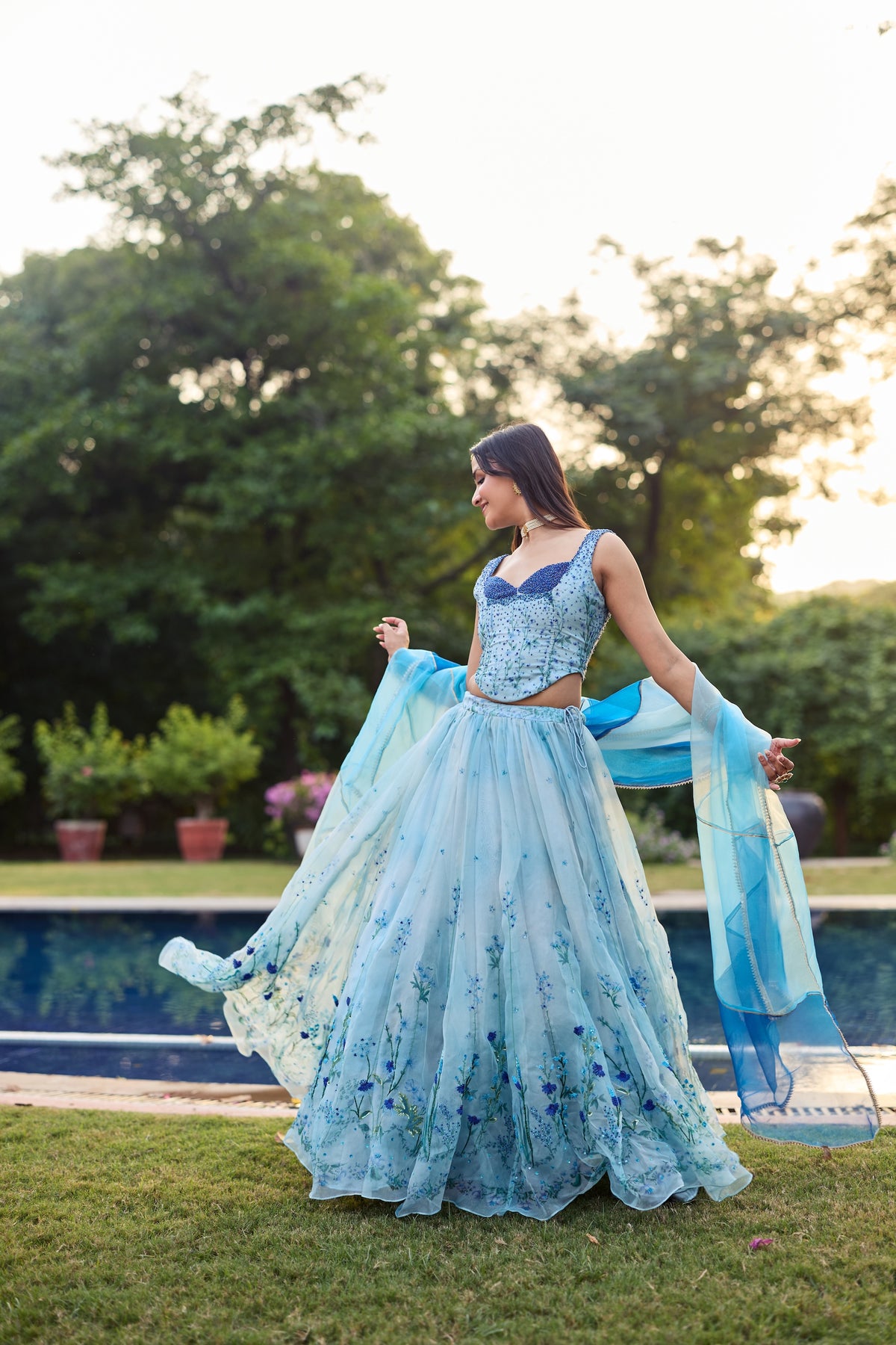 Vasant Silk Organza Lehenga Set