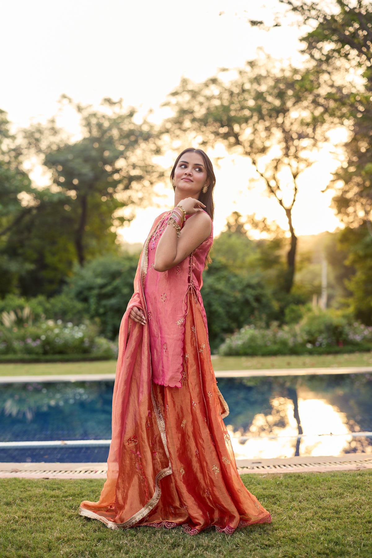 Keya Silk Tissue Kurta Set