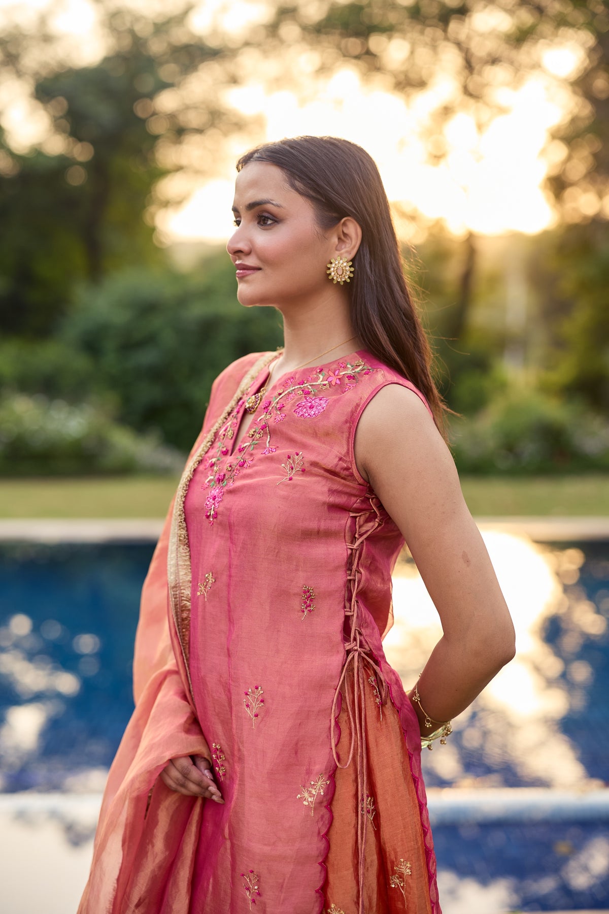 Keya Silk Tissue Kurta Set