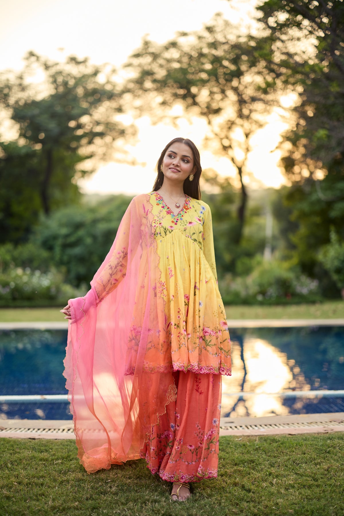 Bindu Chanderi Kurta Set