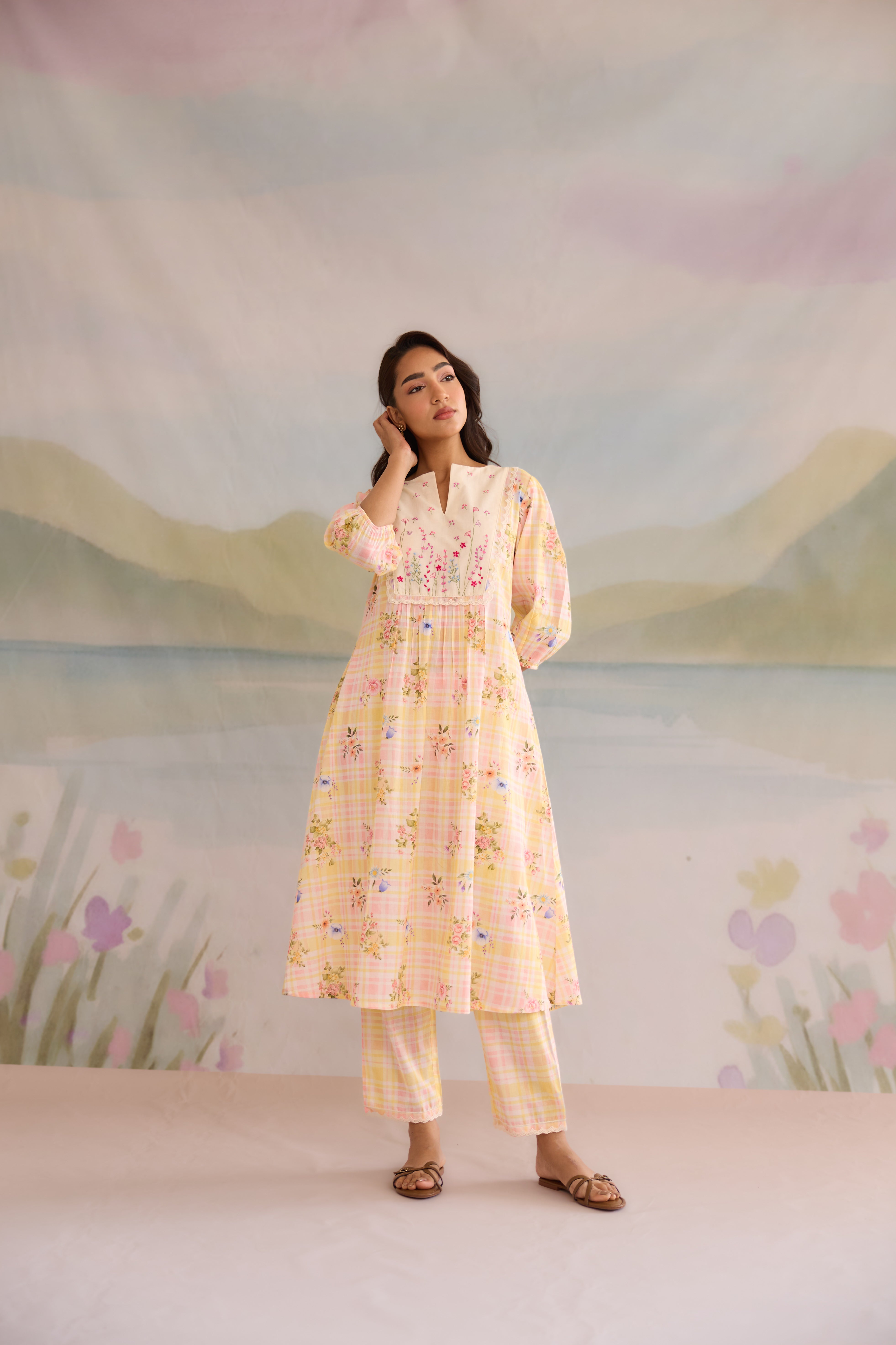 Malai Cotton Kurta Set