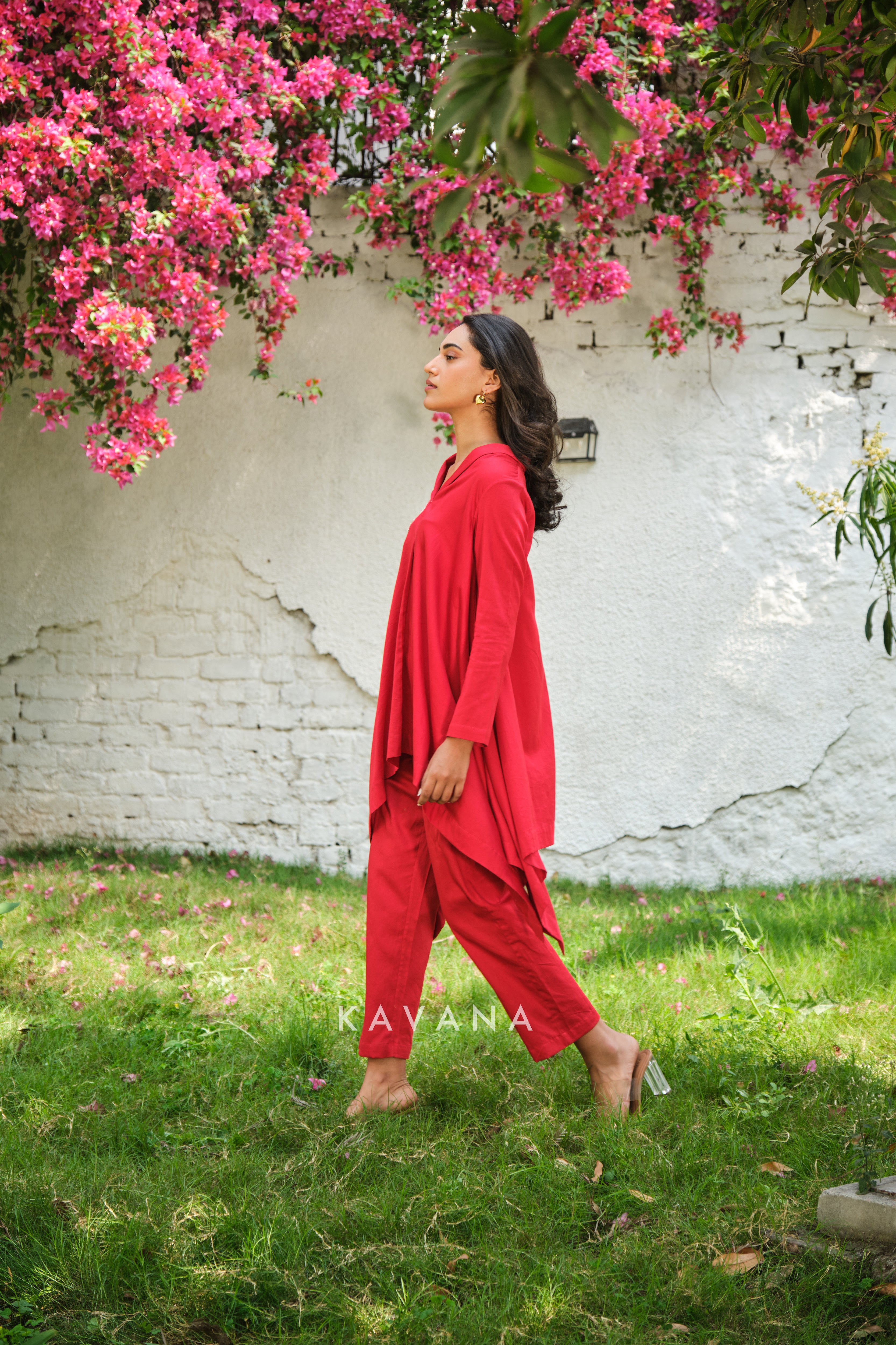 Hibiscus kurta set