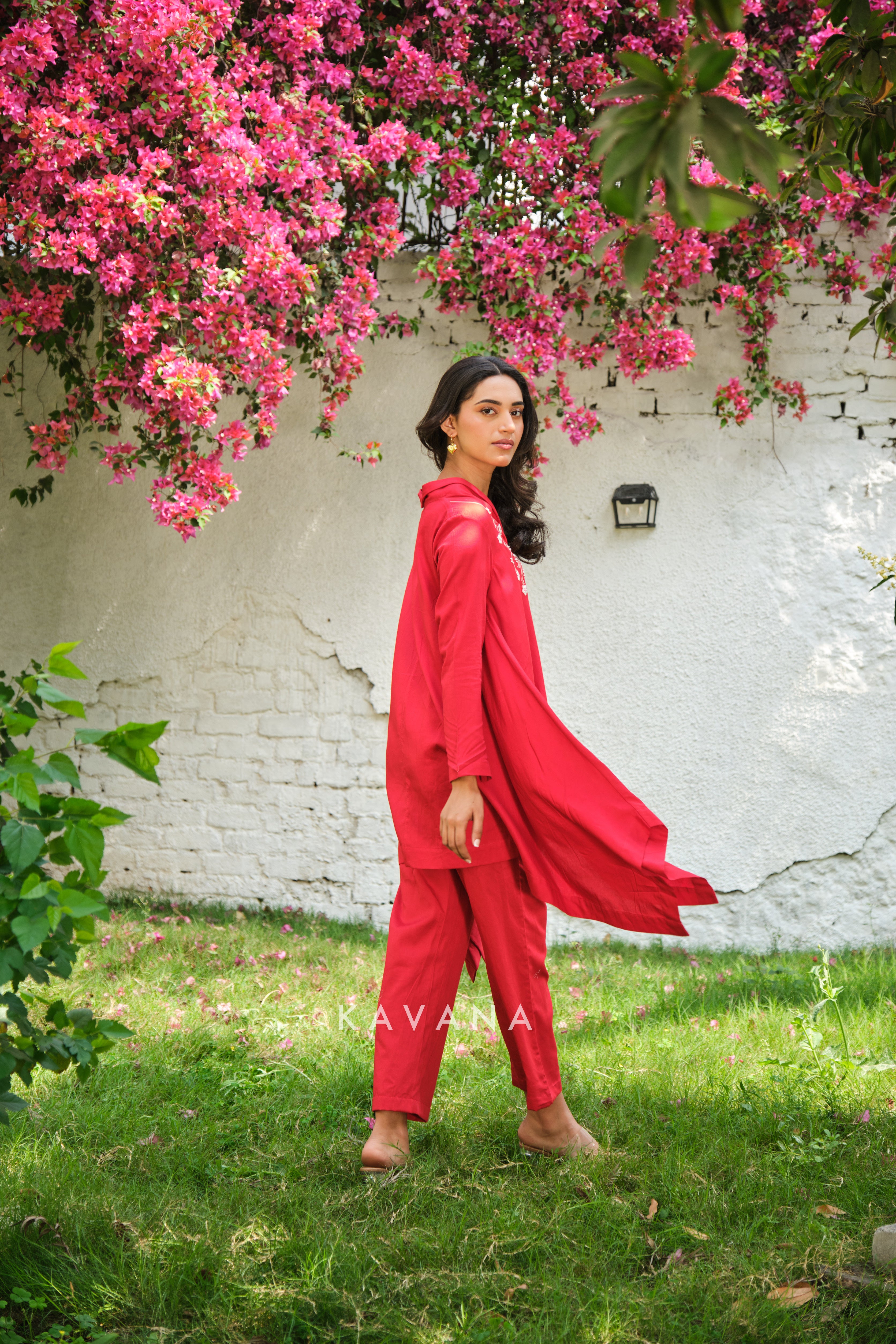 Hibiscus kurta set