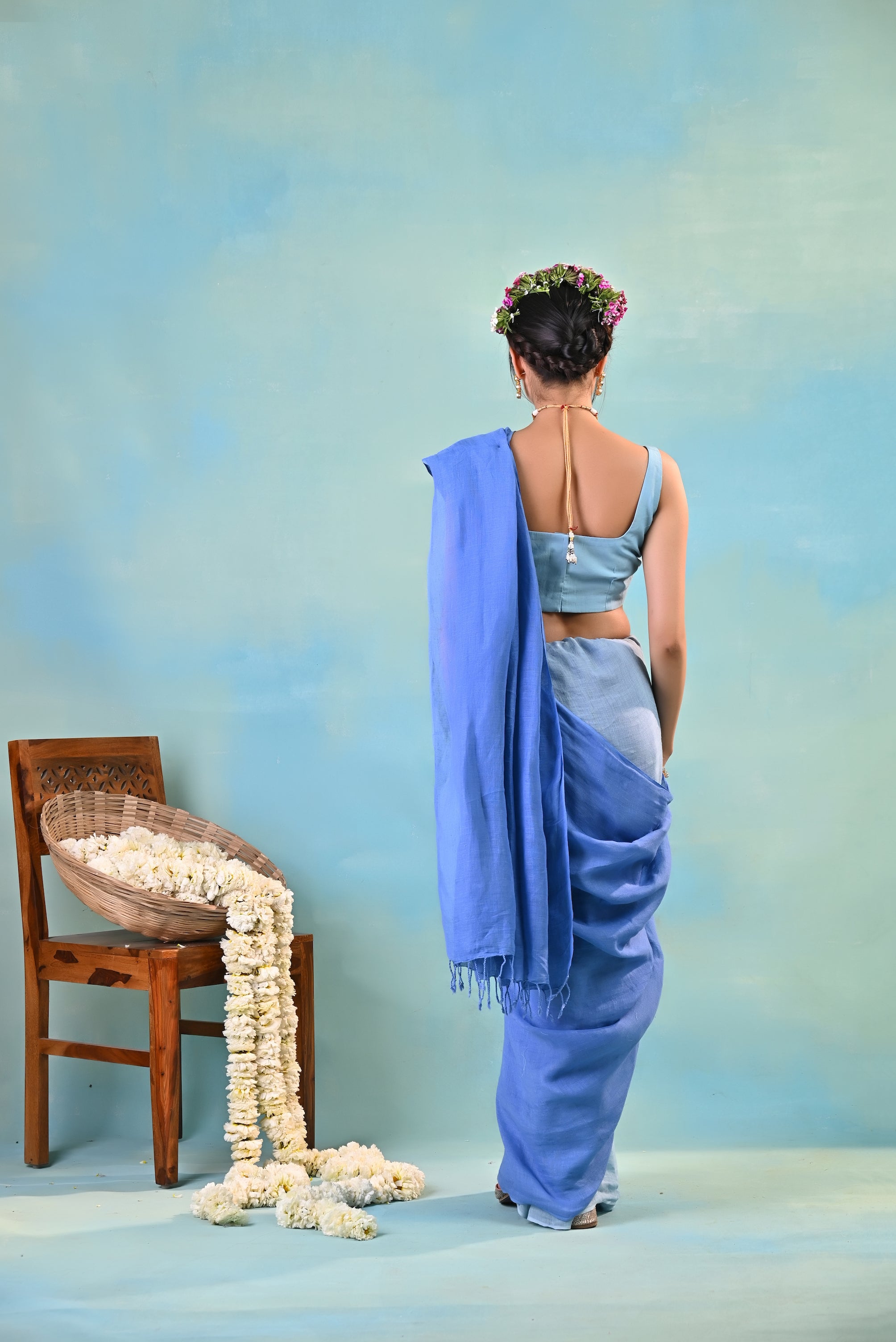 Jheel Linen Sari