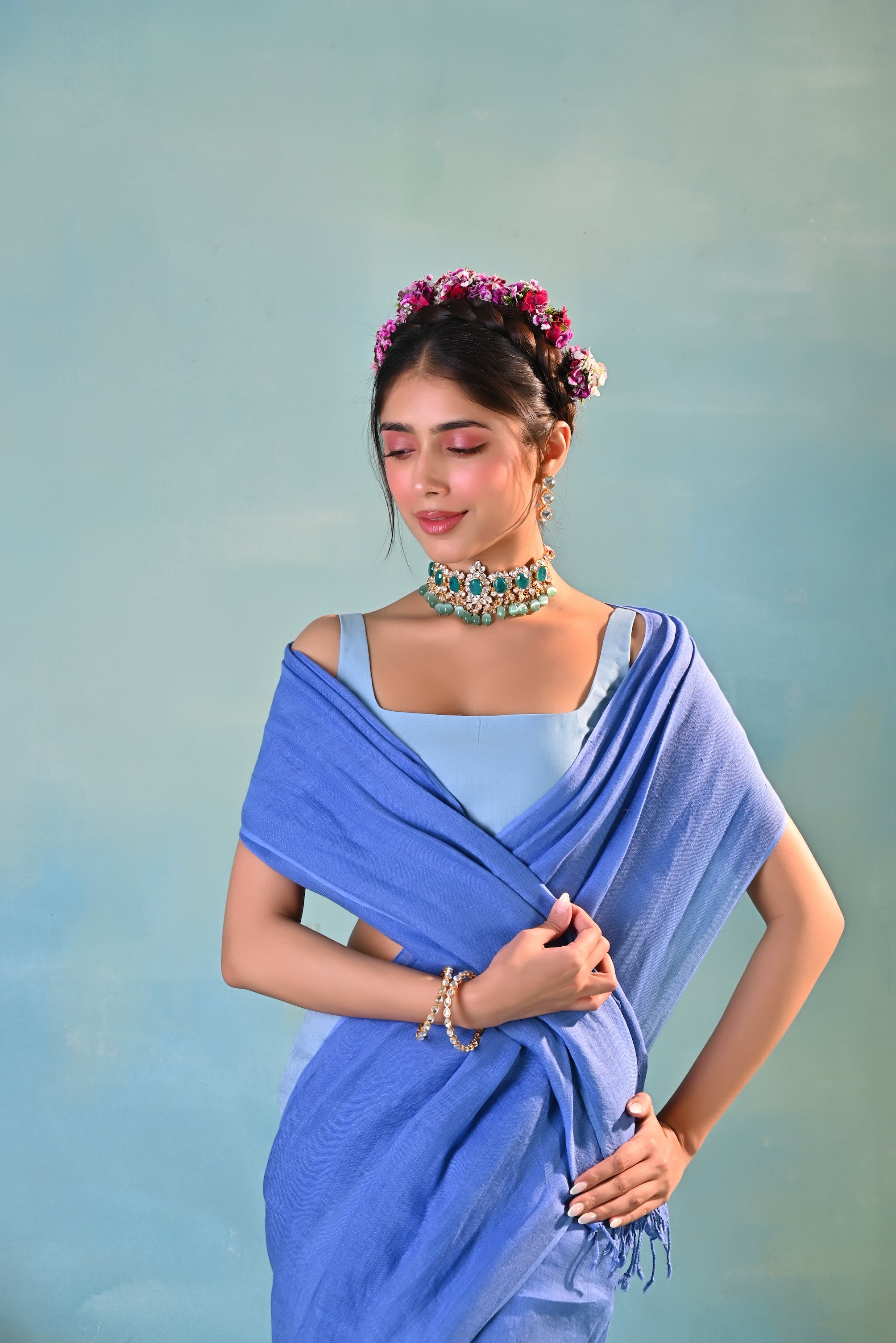 Jheel Linen Sari