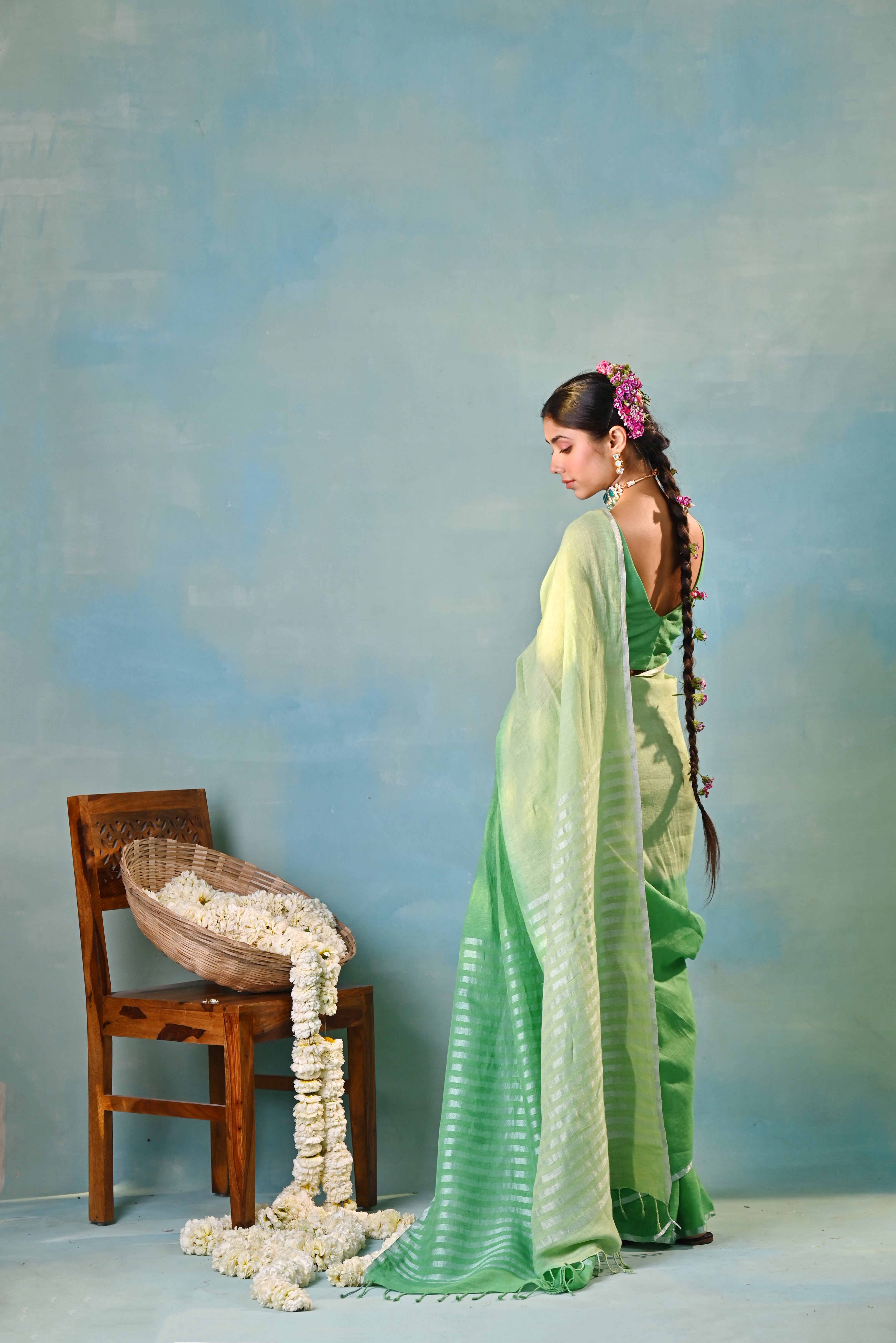 Bahar Linen Sari