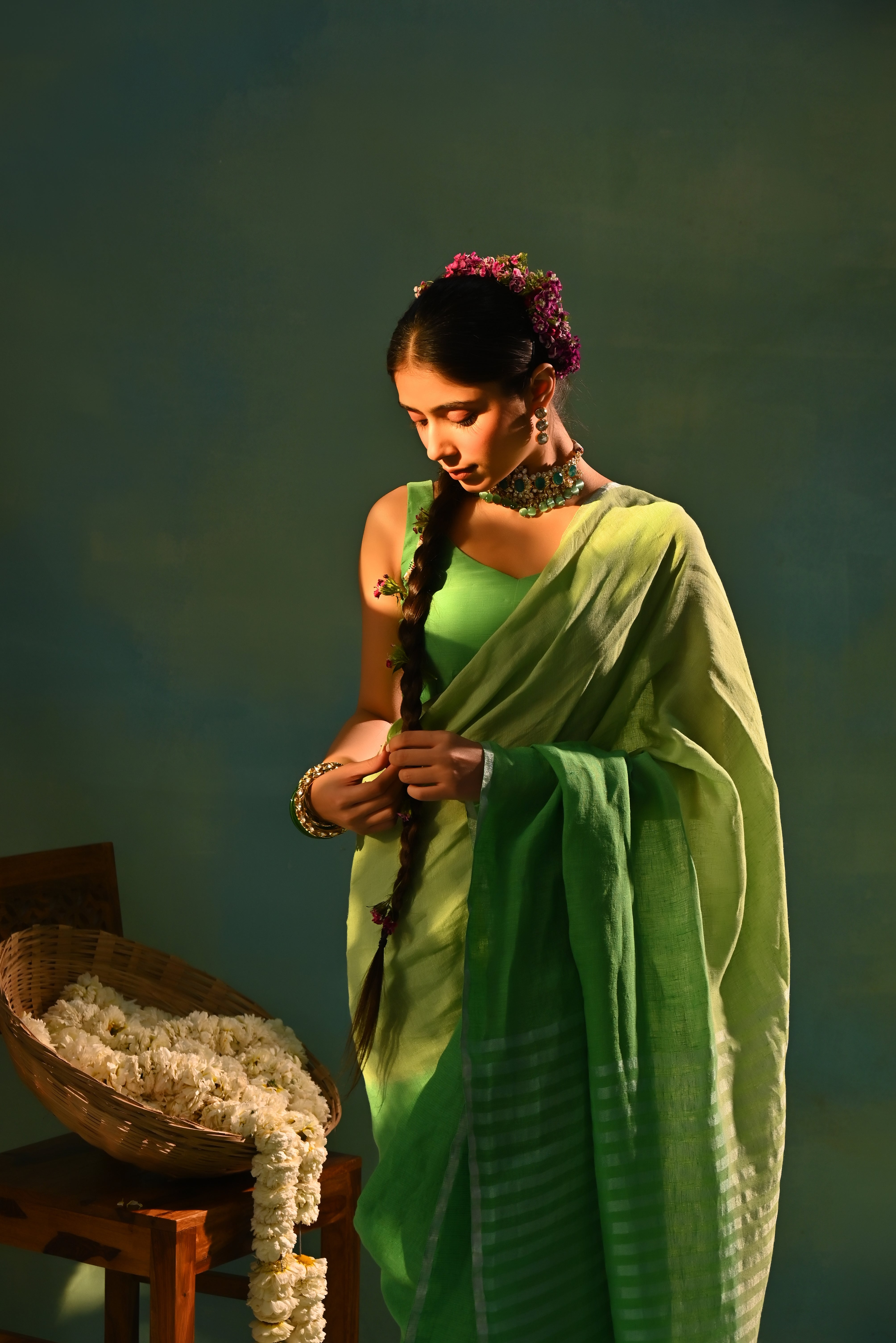 Bahar Linen Sari