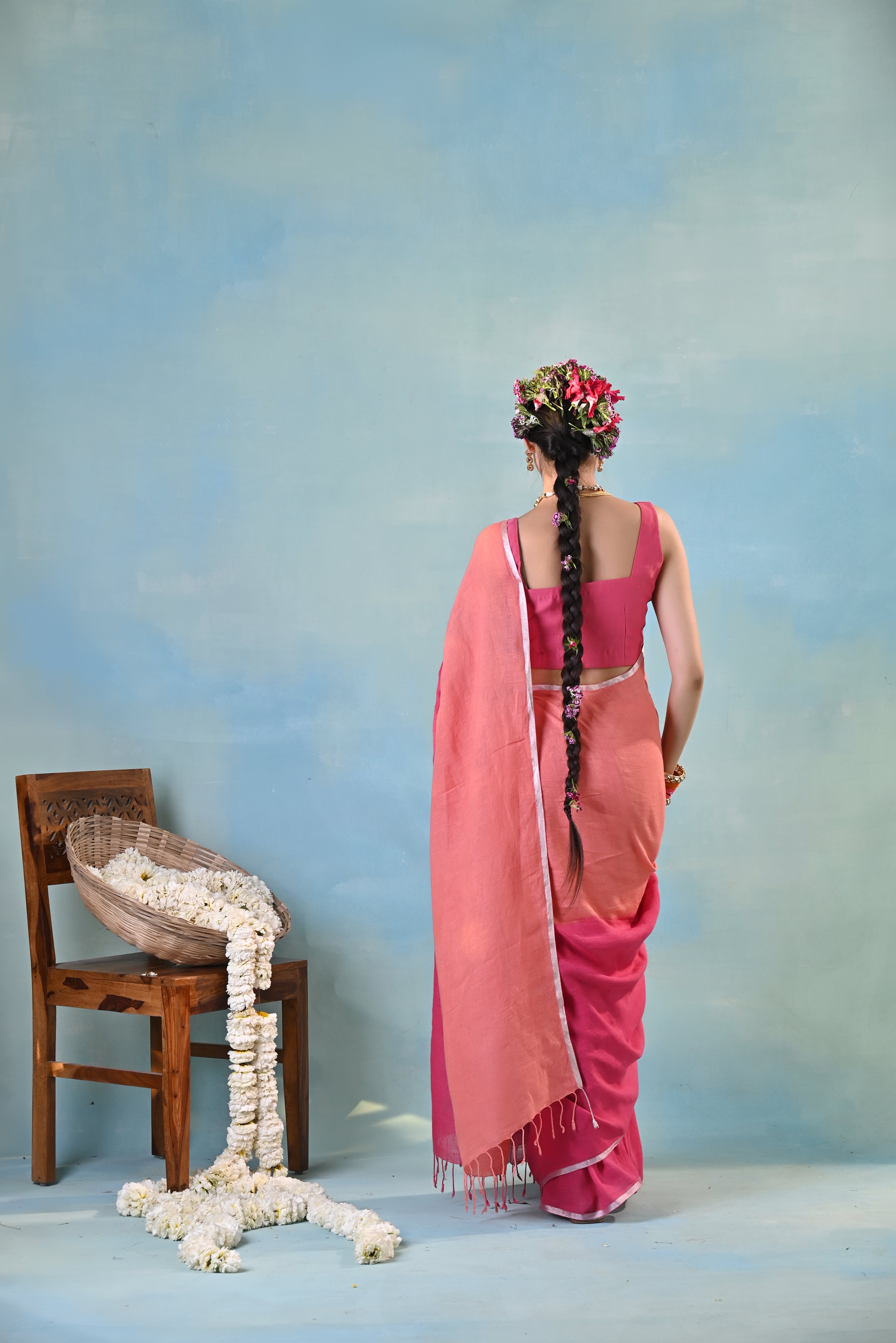 Shafaq Linen Sari