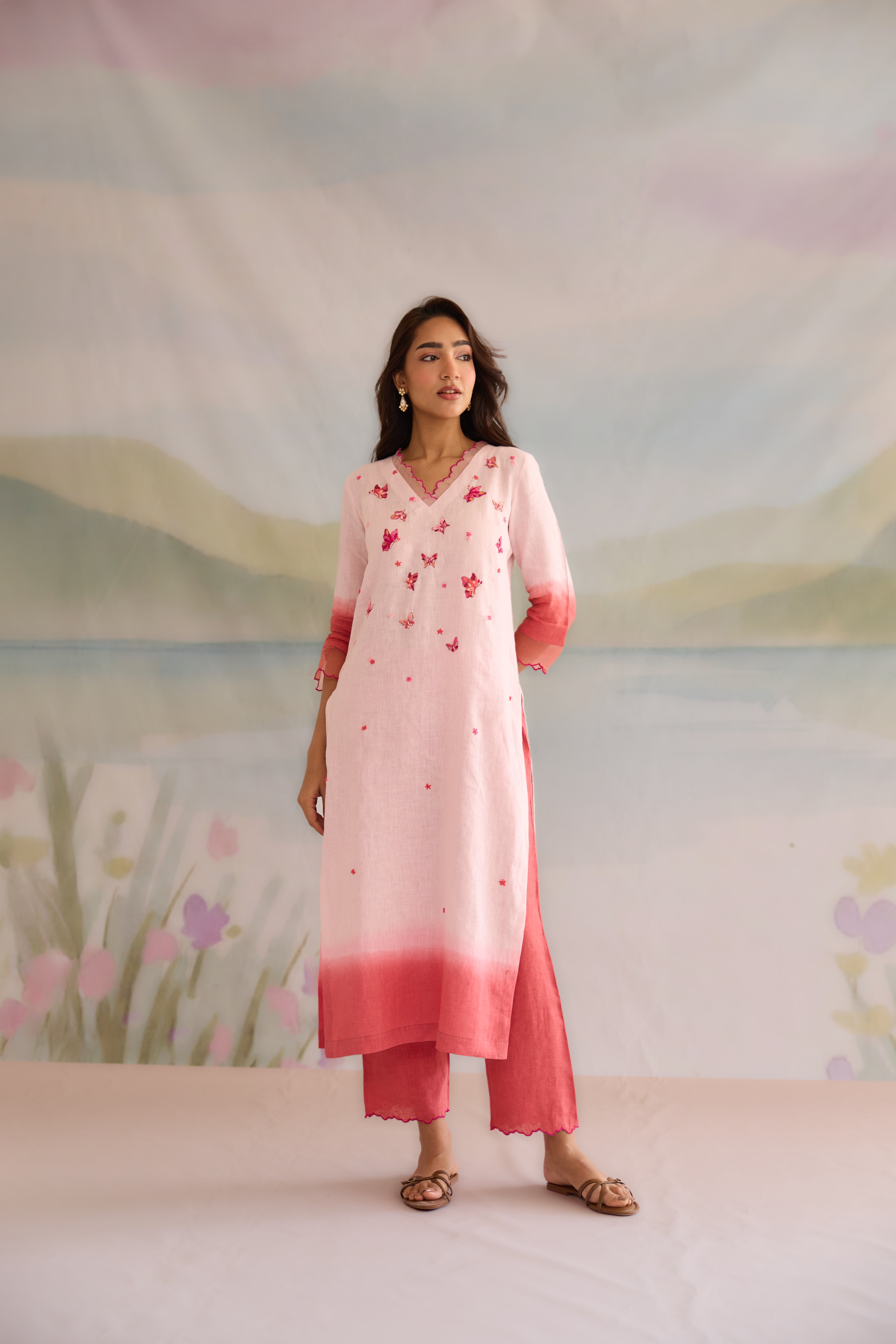 Titli Linen Kurta Set