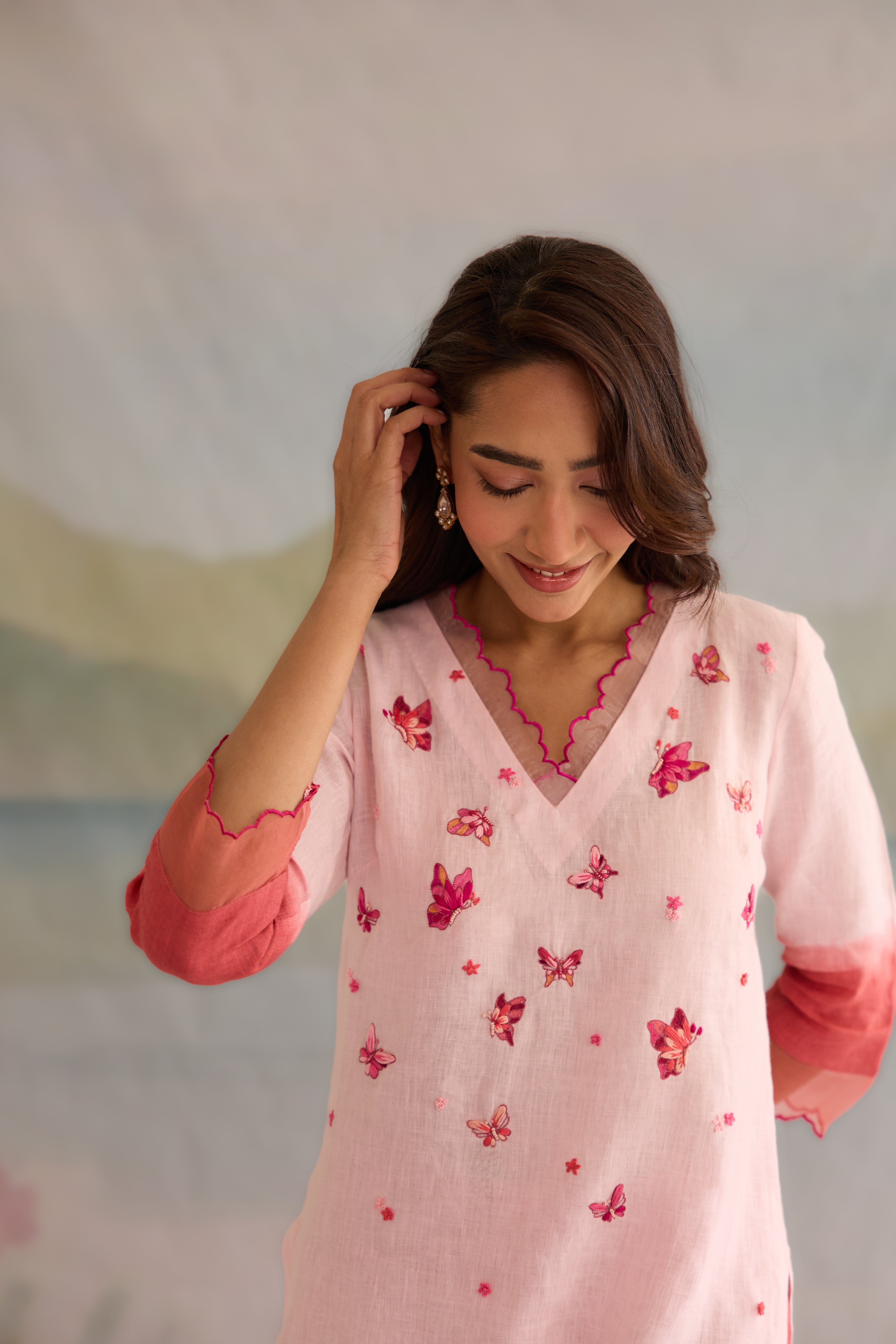 Titli Linen Kurta Set