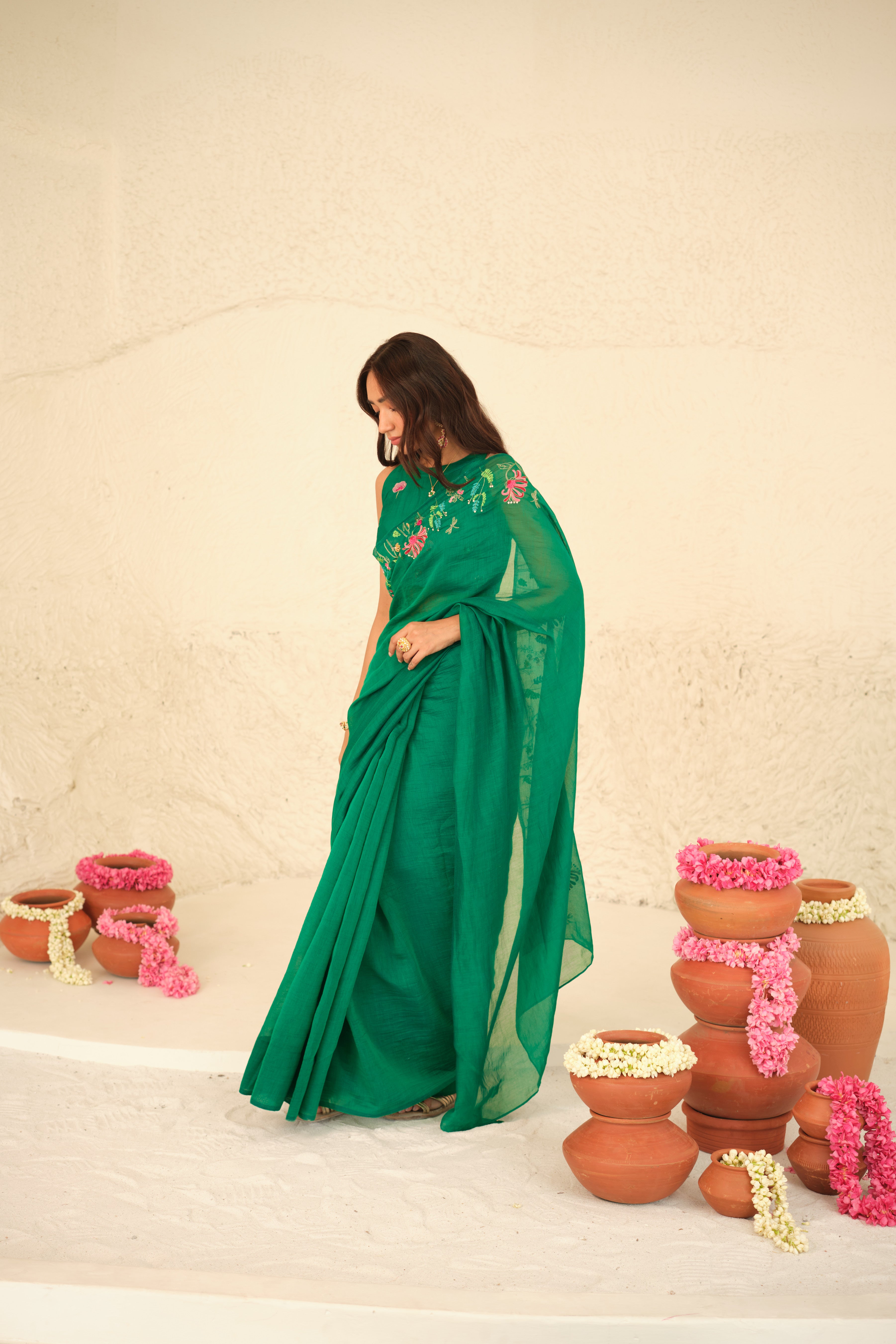 Numani Chanderi Sari