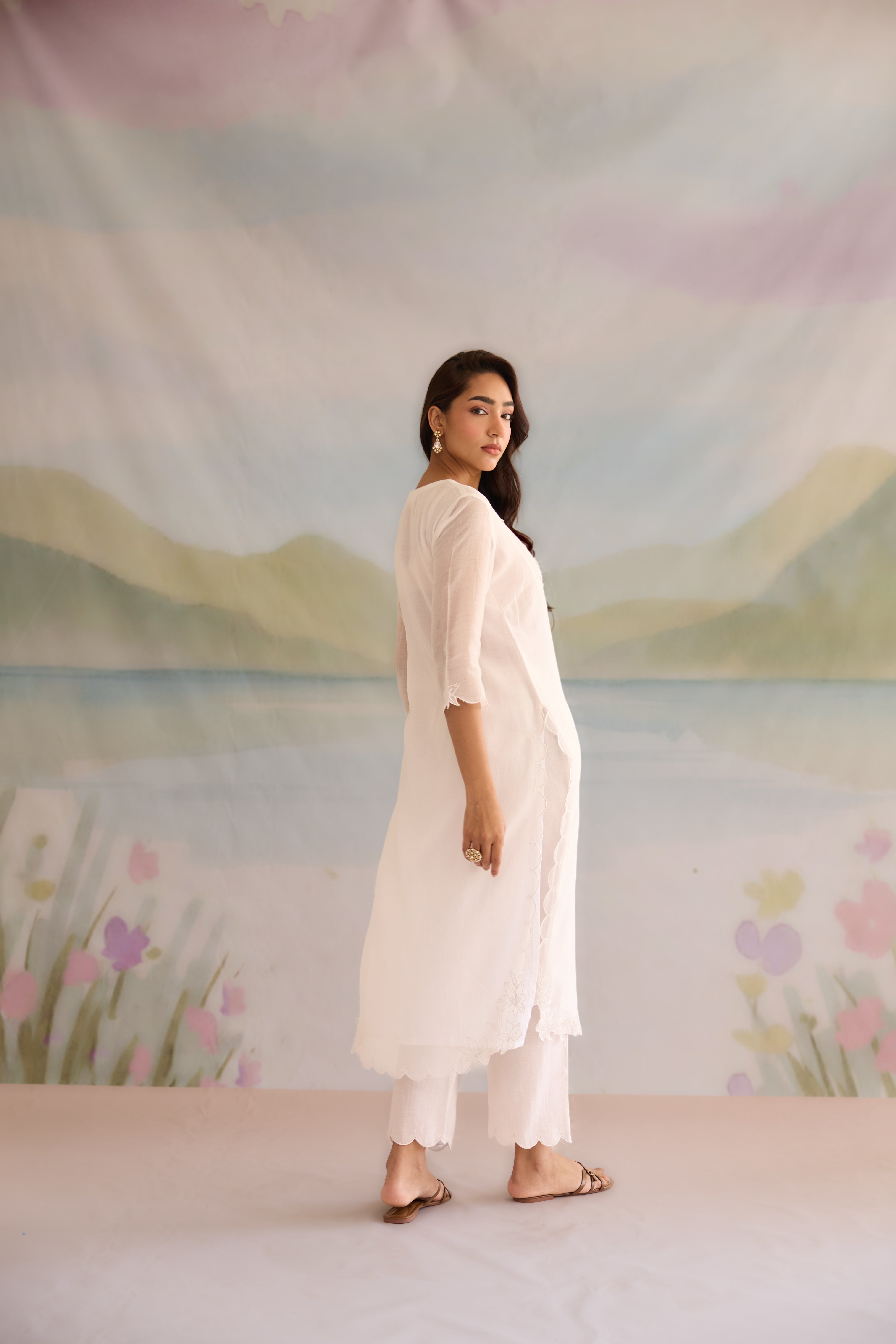 Mishri Chanderi Kurta Set