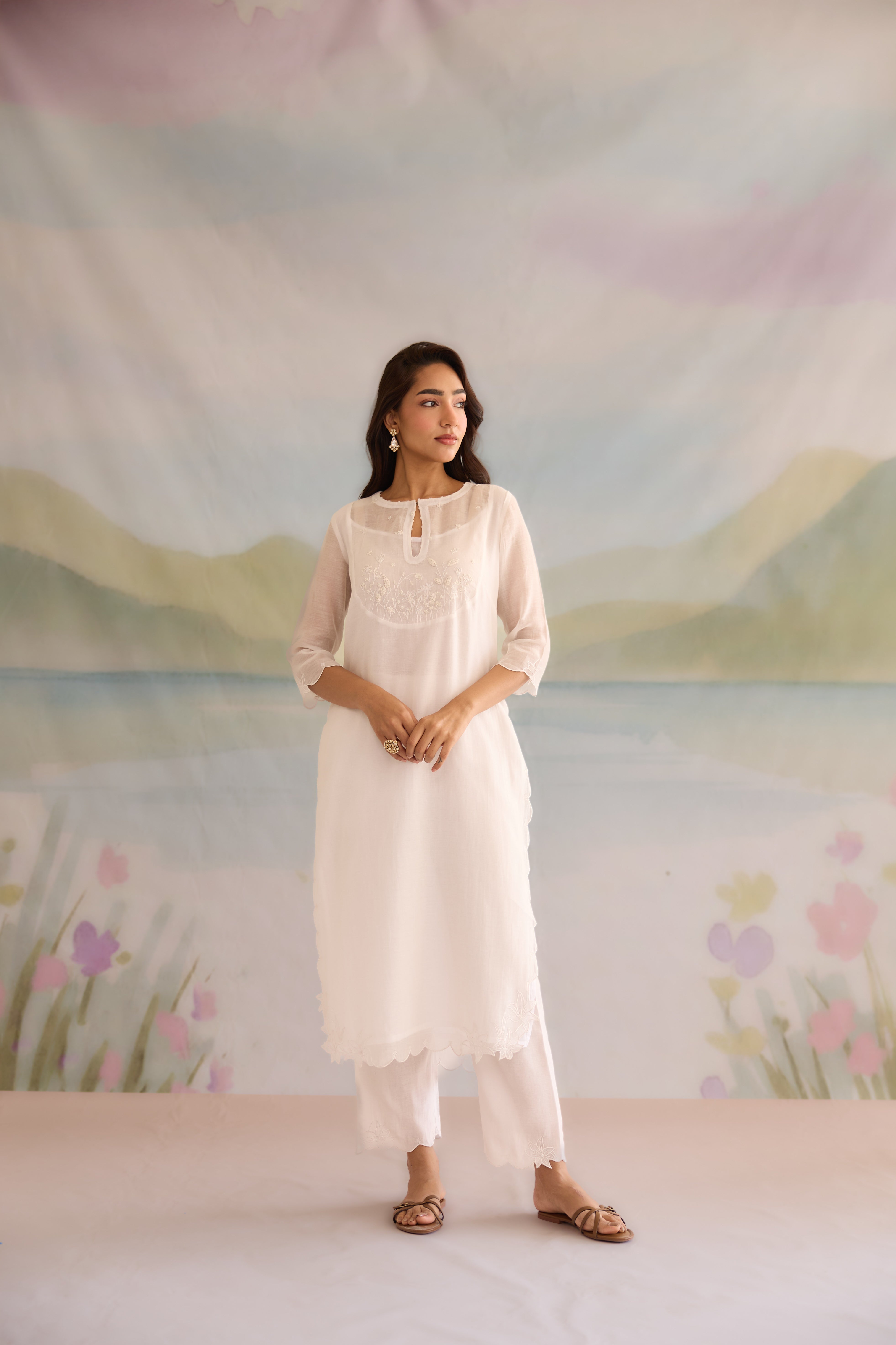 Mishri Chanderi Kurta Set