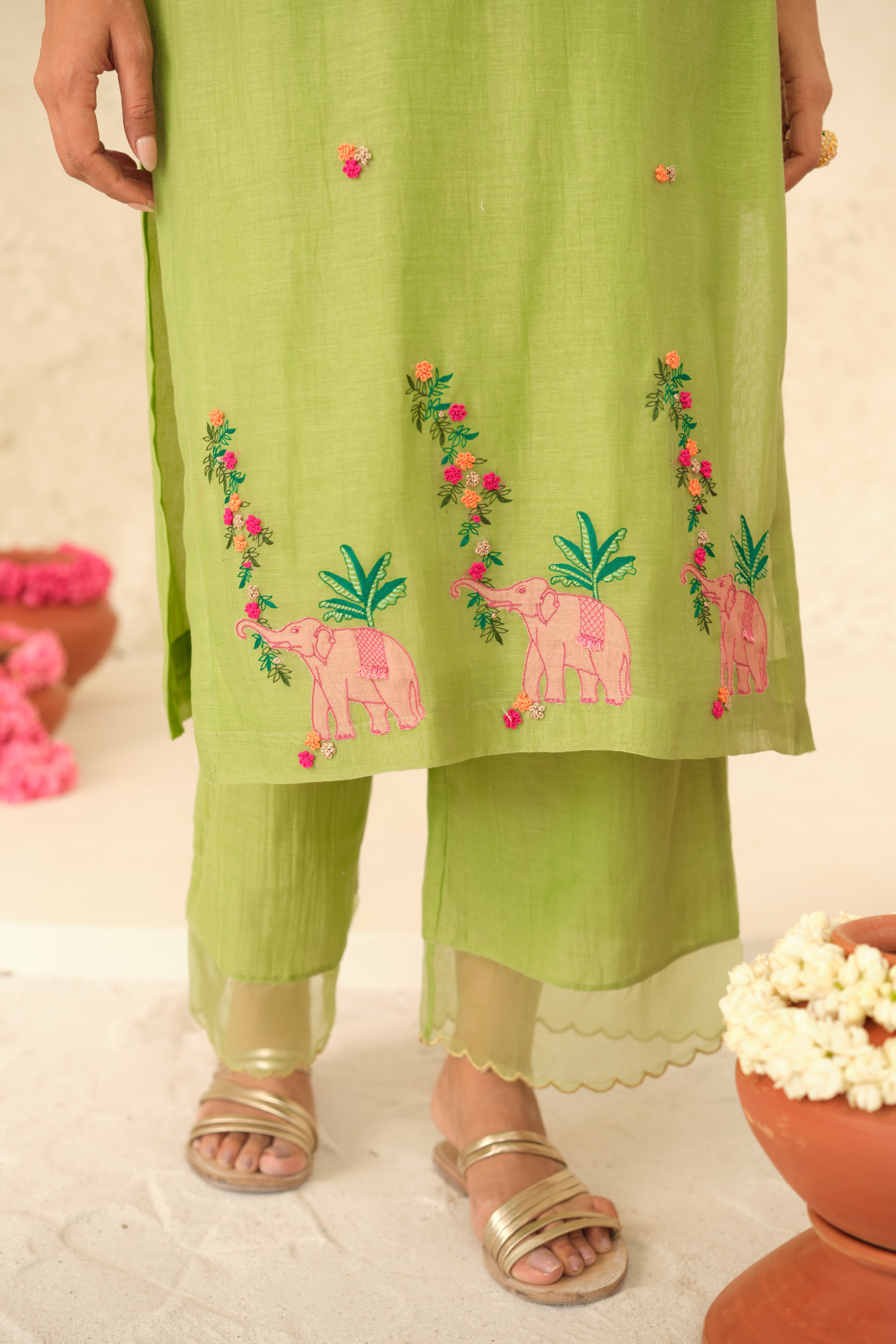 Numani Chanderi Kurta Set