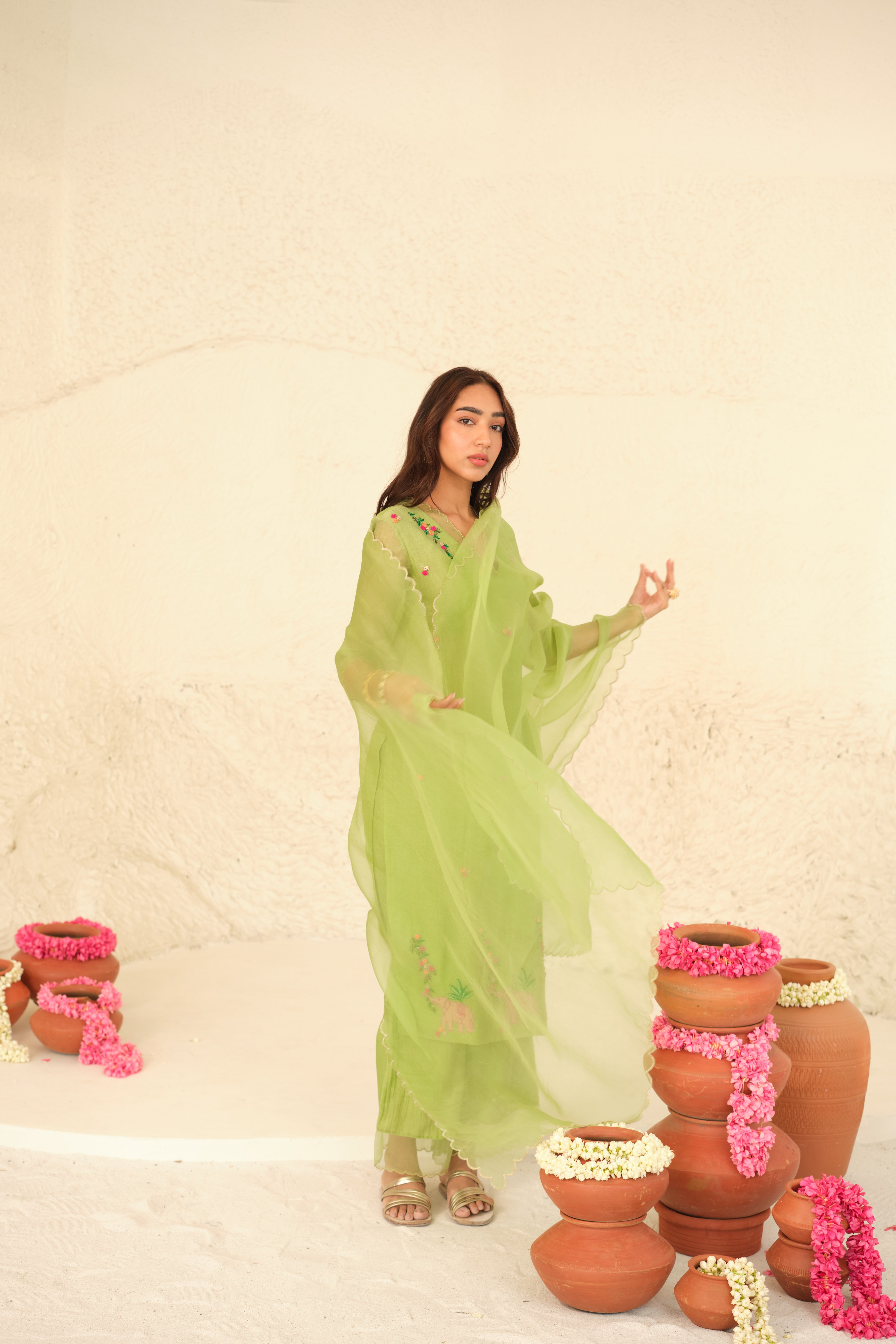 Numani Chanderi Kurta Set
