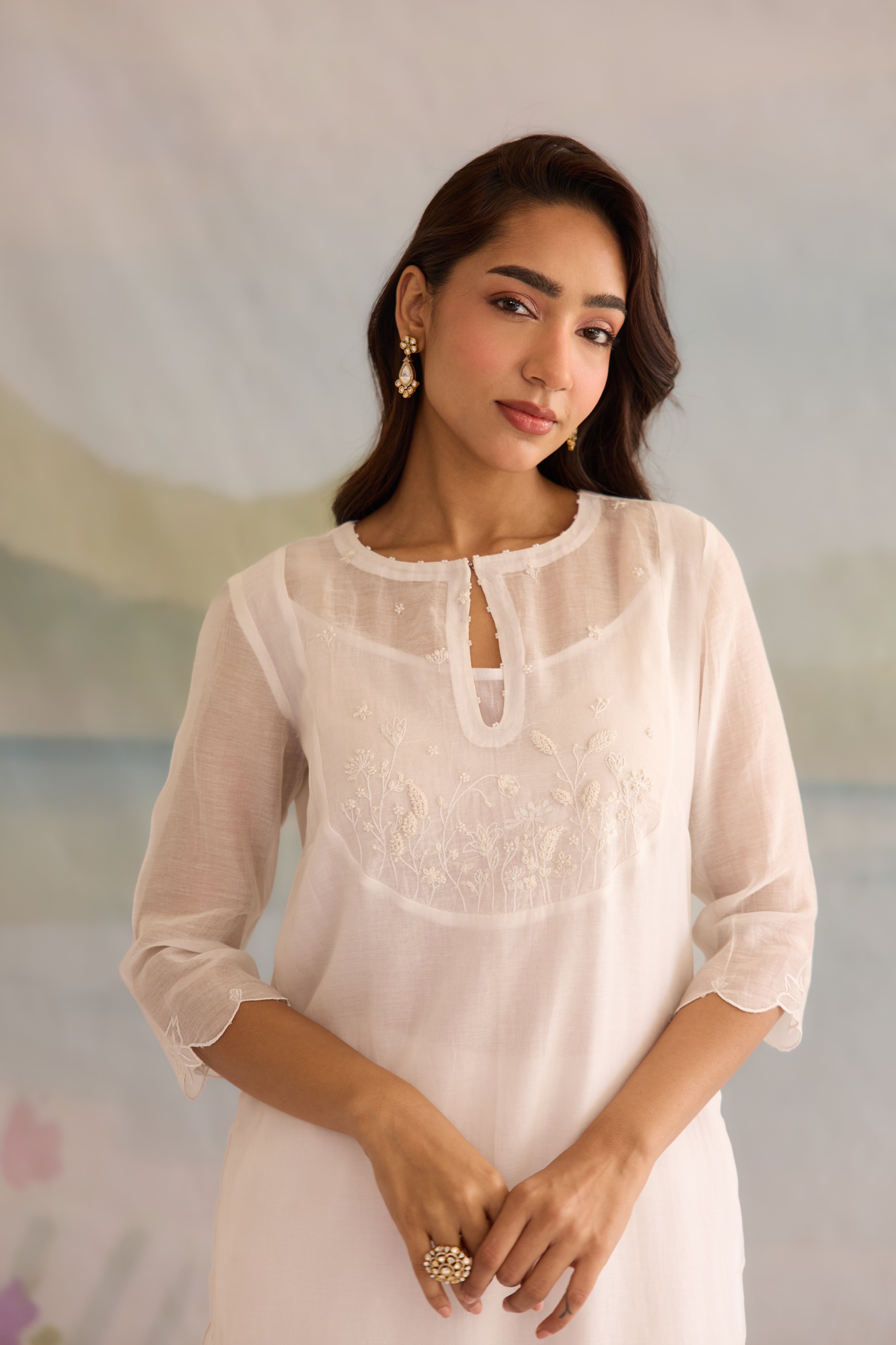 Mishri Chanderi Kurta Set