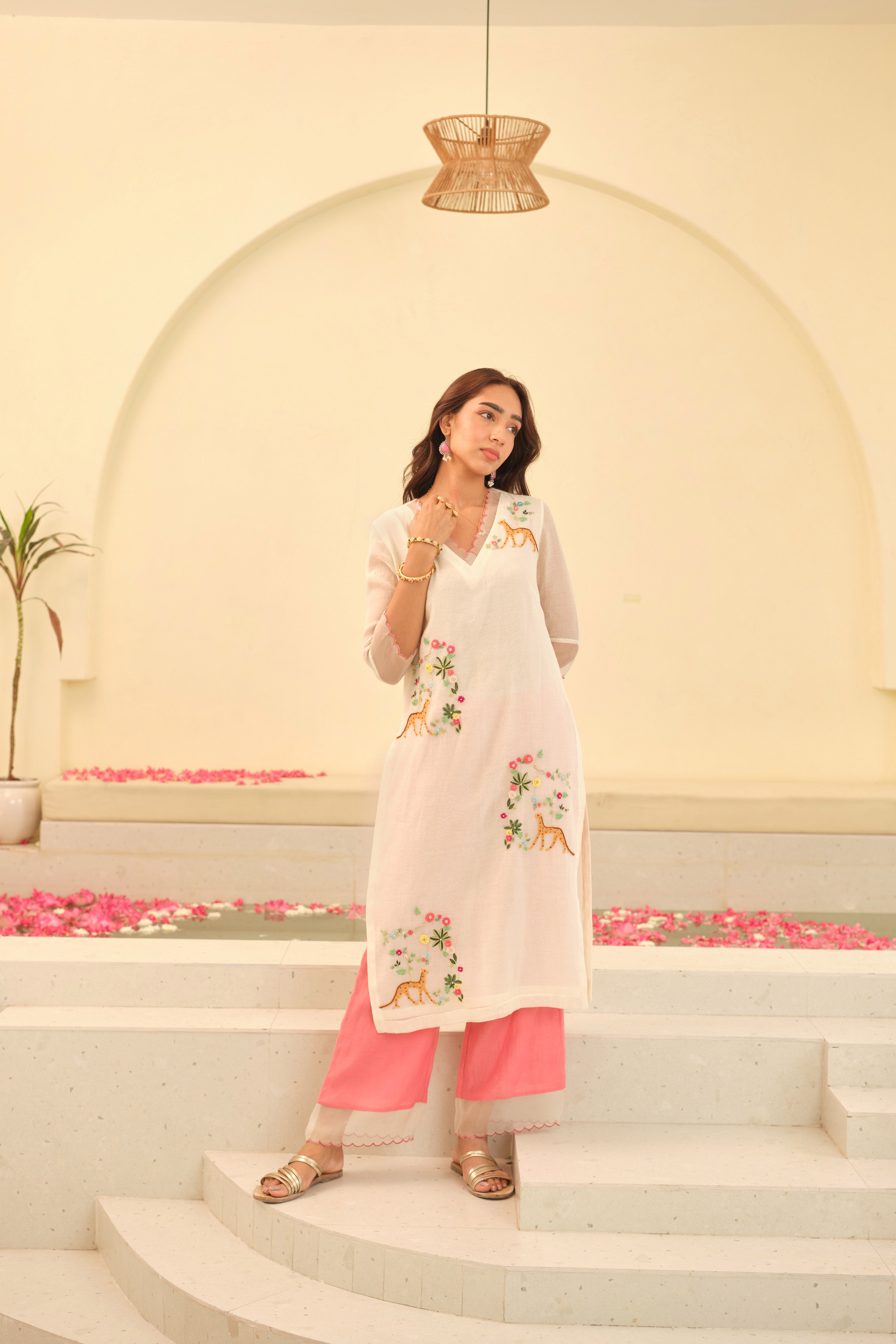 Shubhi Chanderi Kurta Set