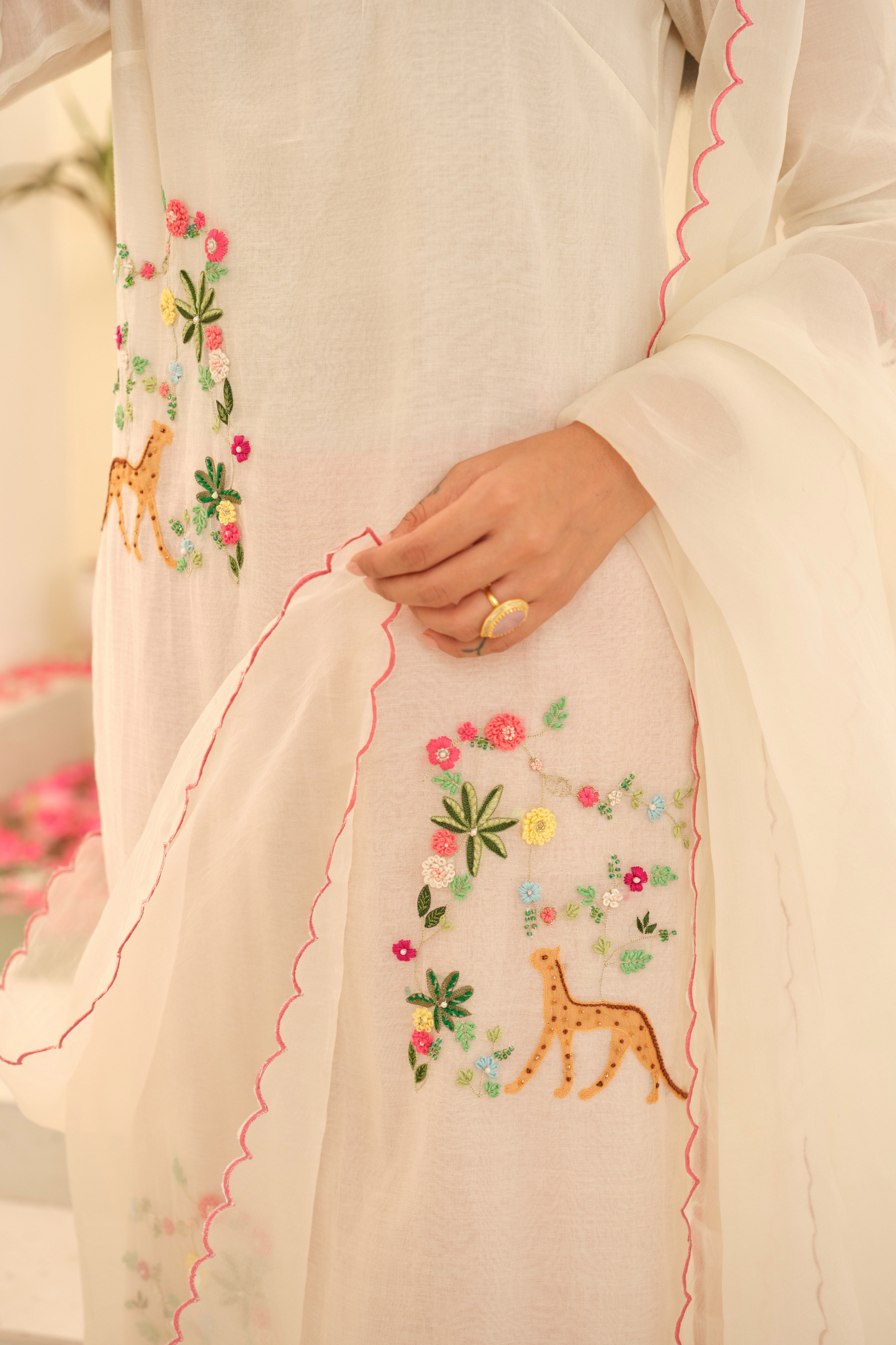 Shubhi Chanderi Kurta Set