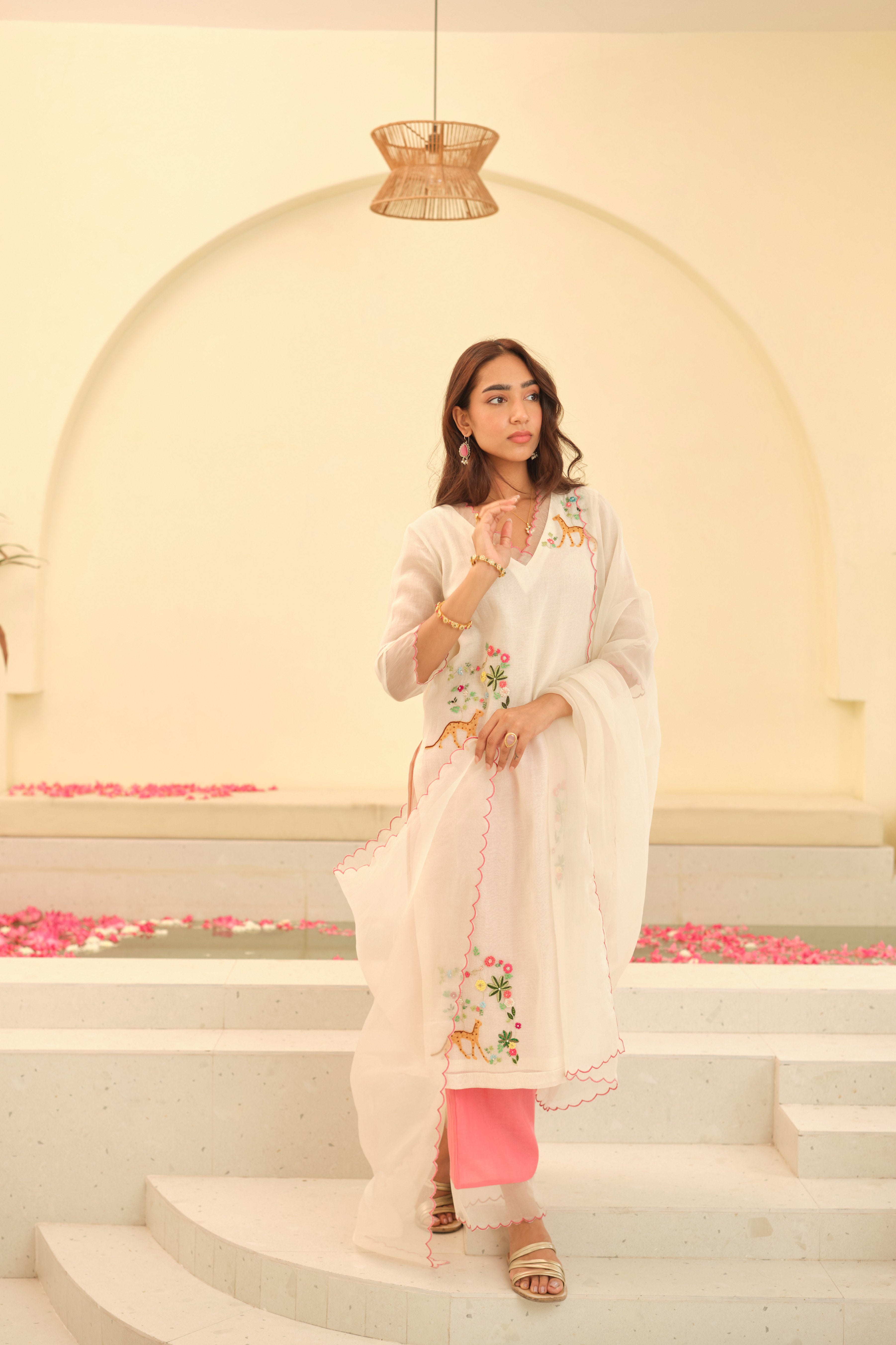 Shubhi Chanderi Kurta Set