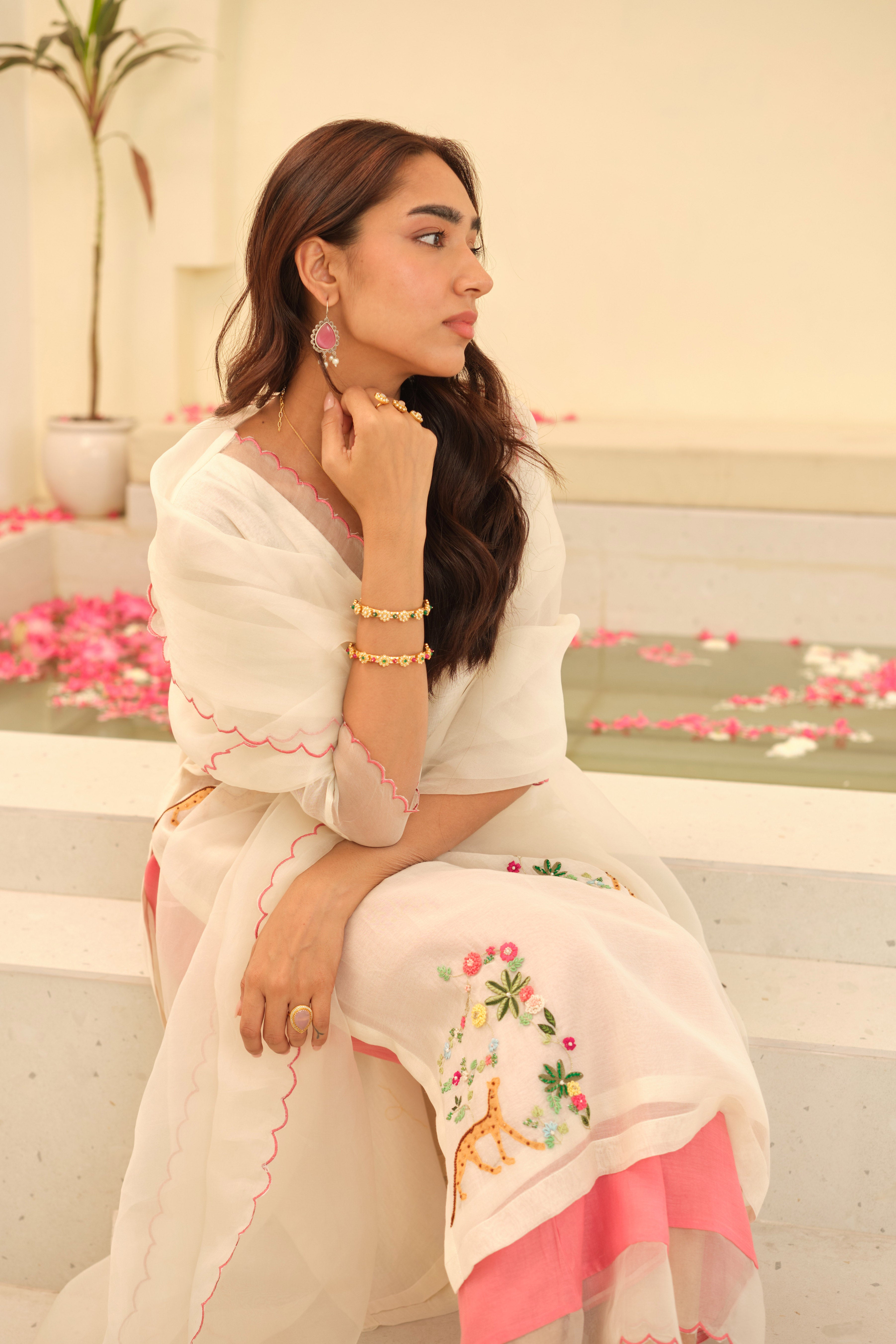 Shubhi Chanderi Kurta Set
