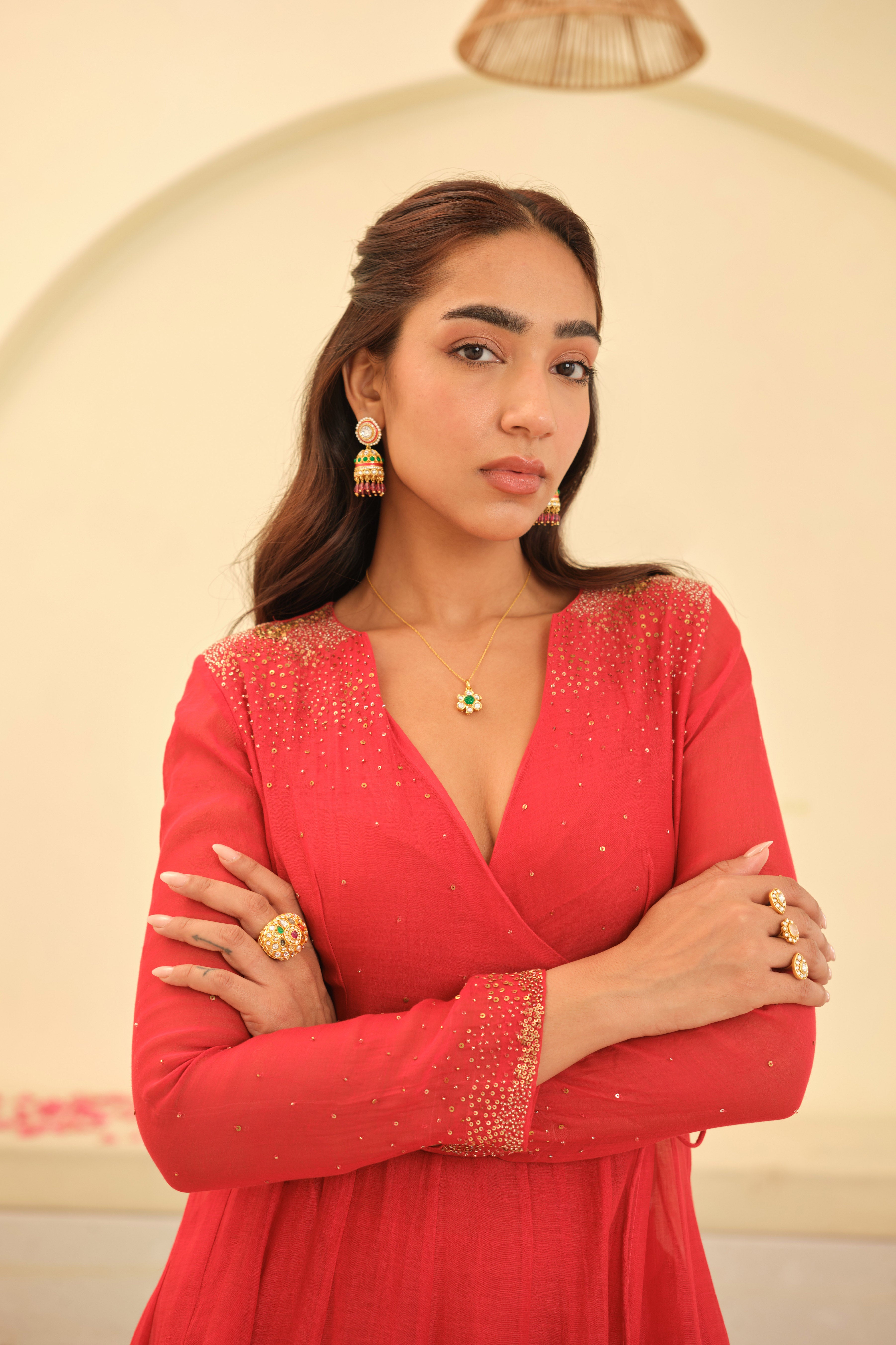 Maya Chanderi Kurta Set