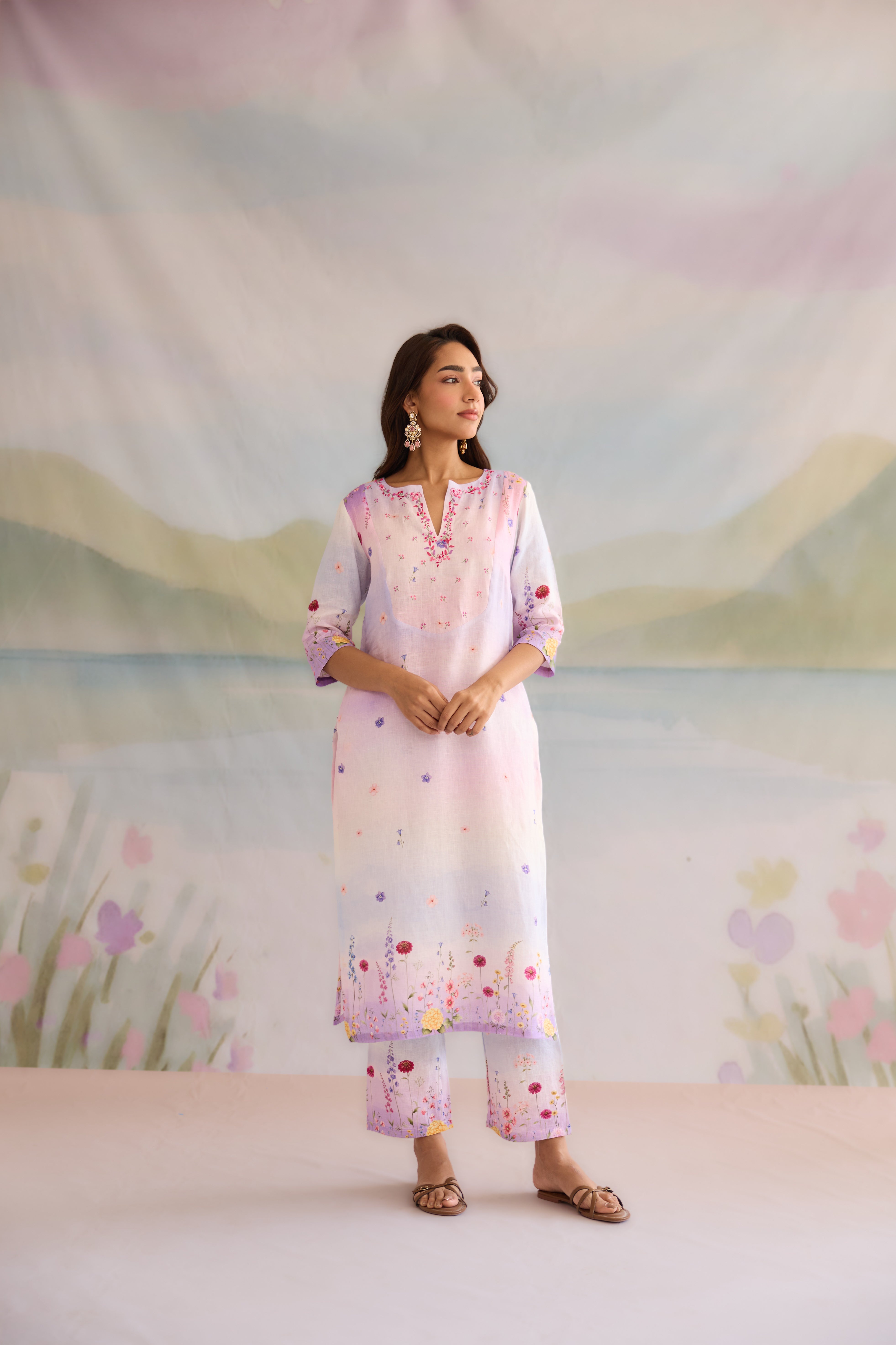 Bahar Linen Kurta Set