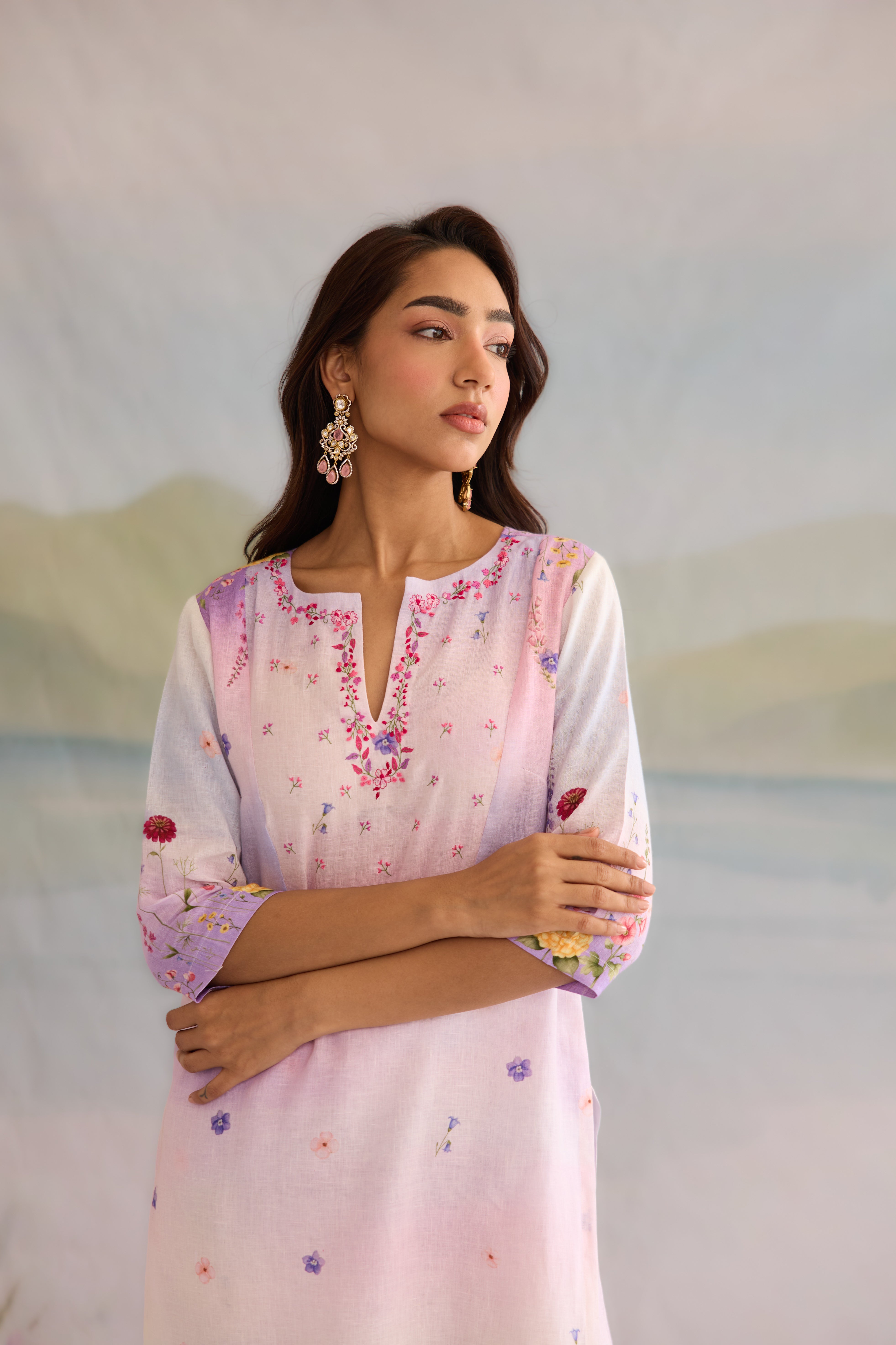 Bahar Linen Kurta Set