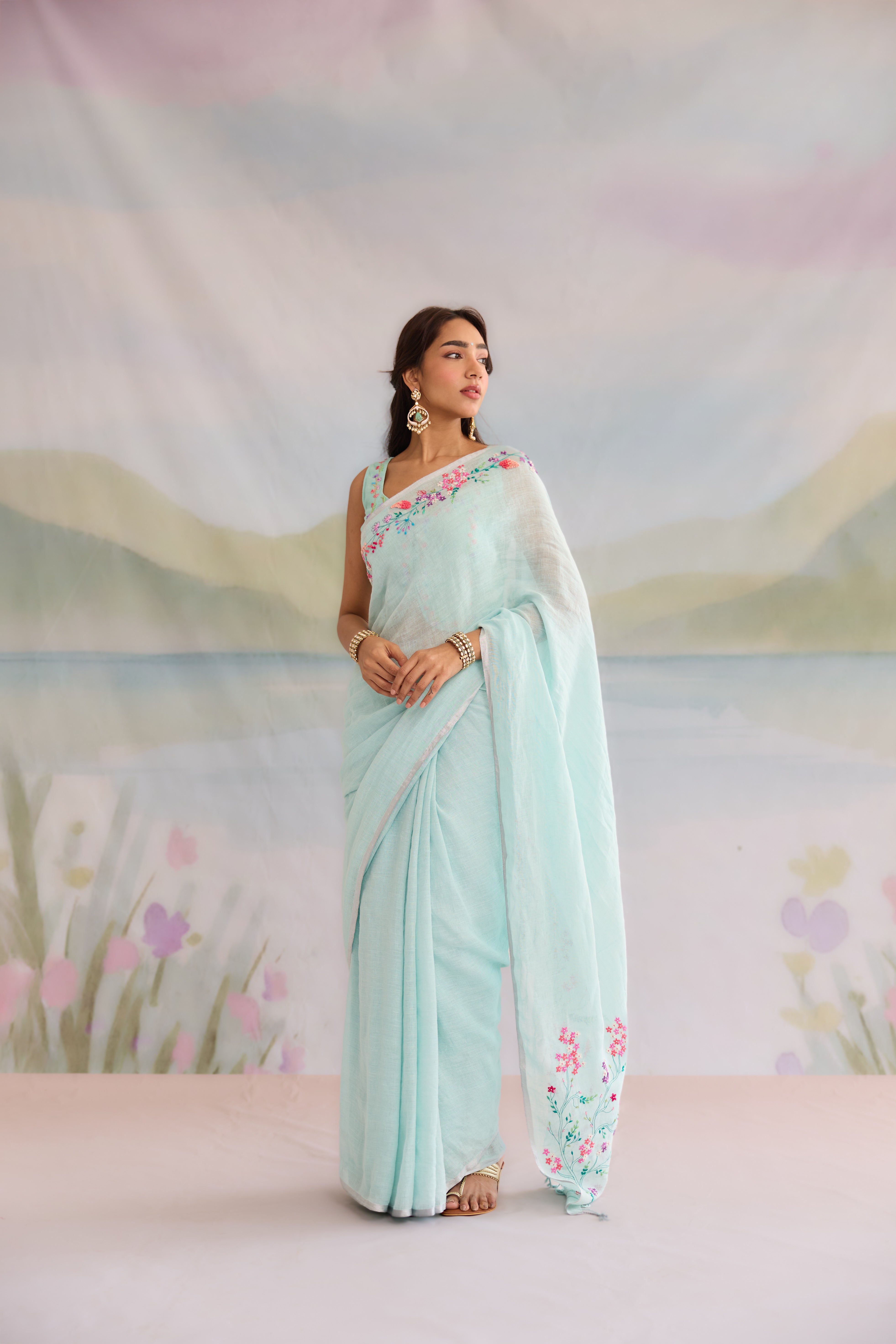 Sargam Linen Sari