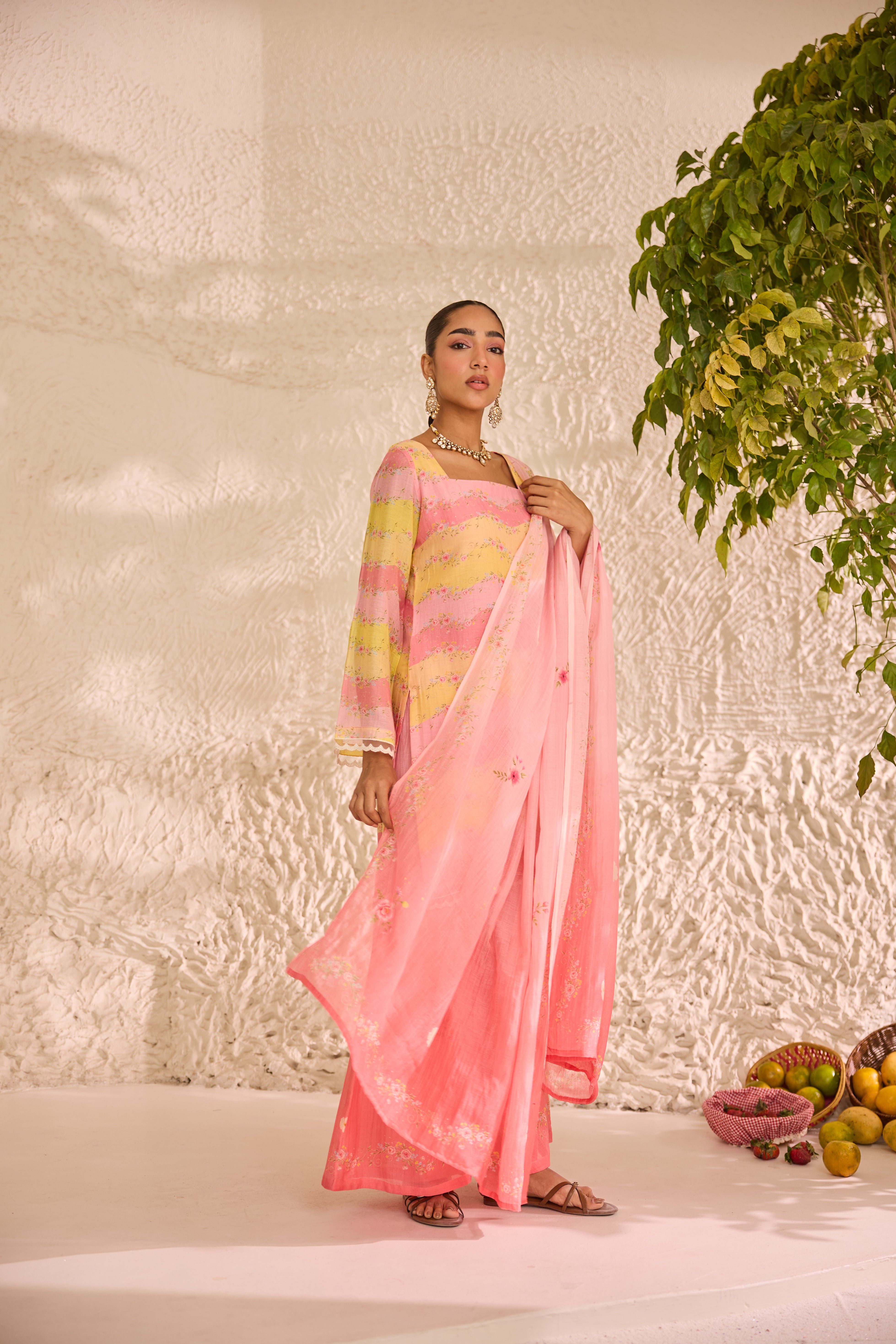 Rangrez Chanderi Kurta Set